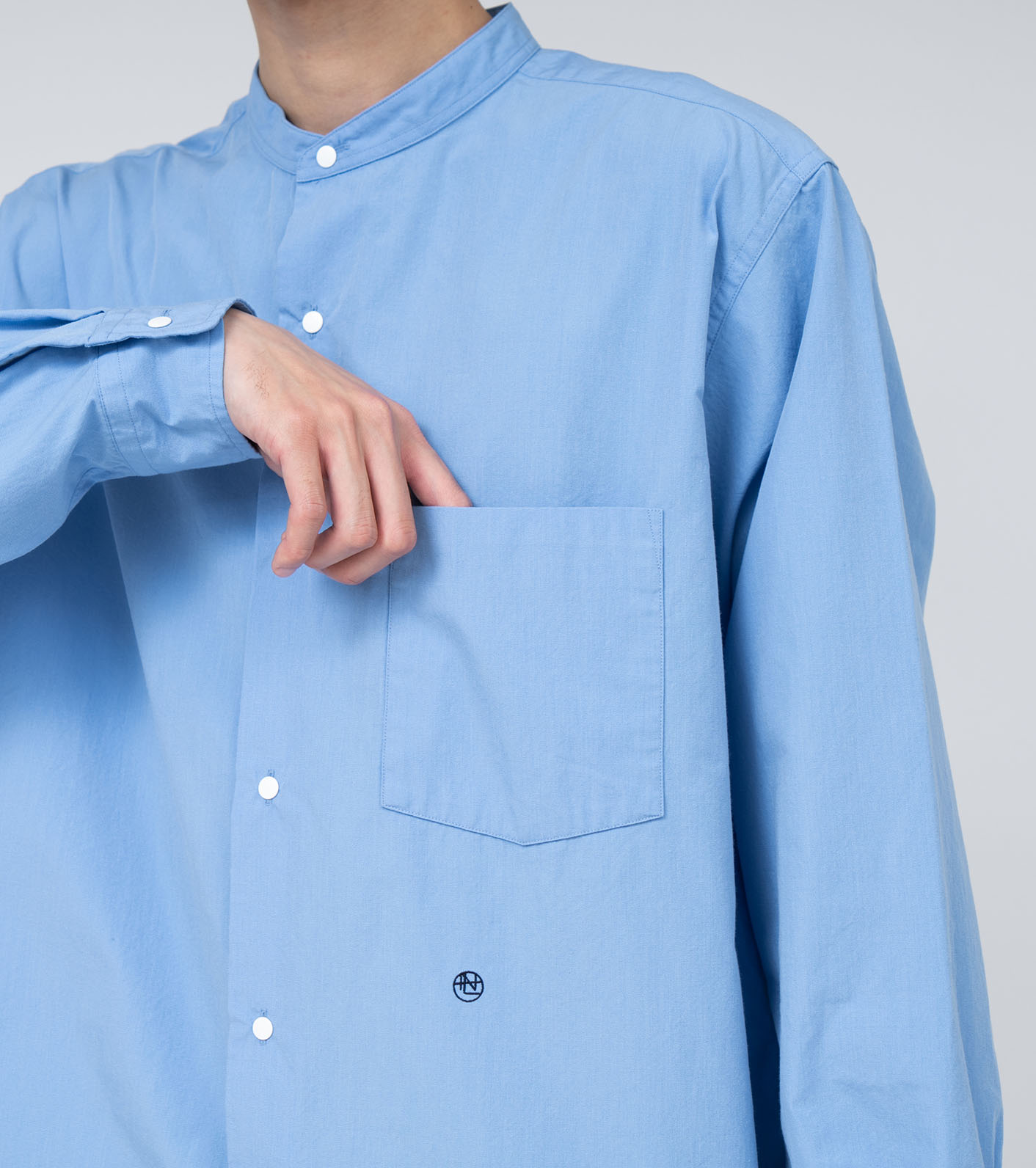 Band Collar Wind Shirt