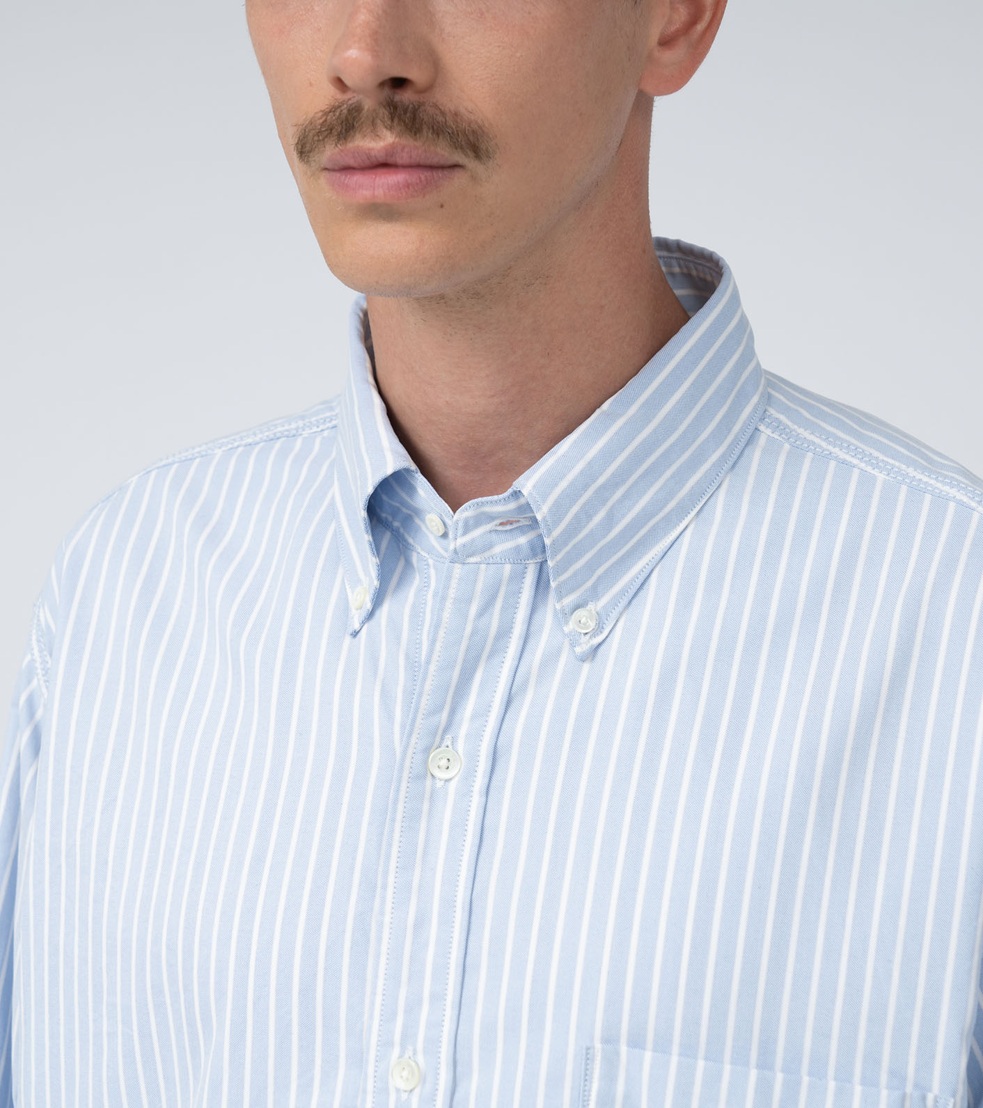 Button Down Stripe Wind Shirt