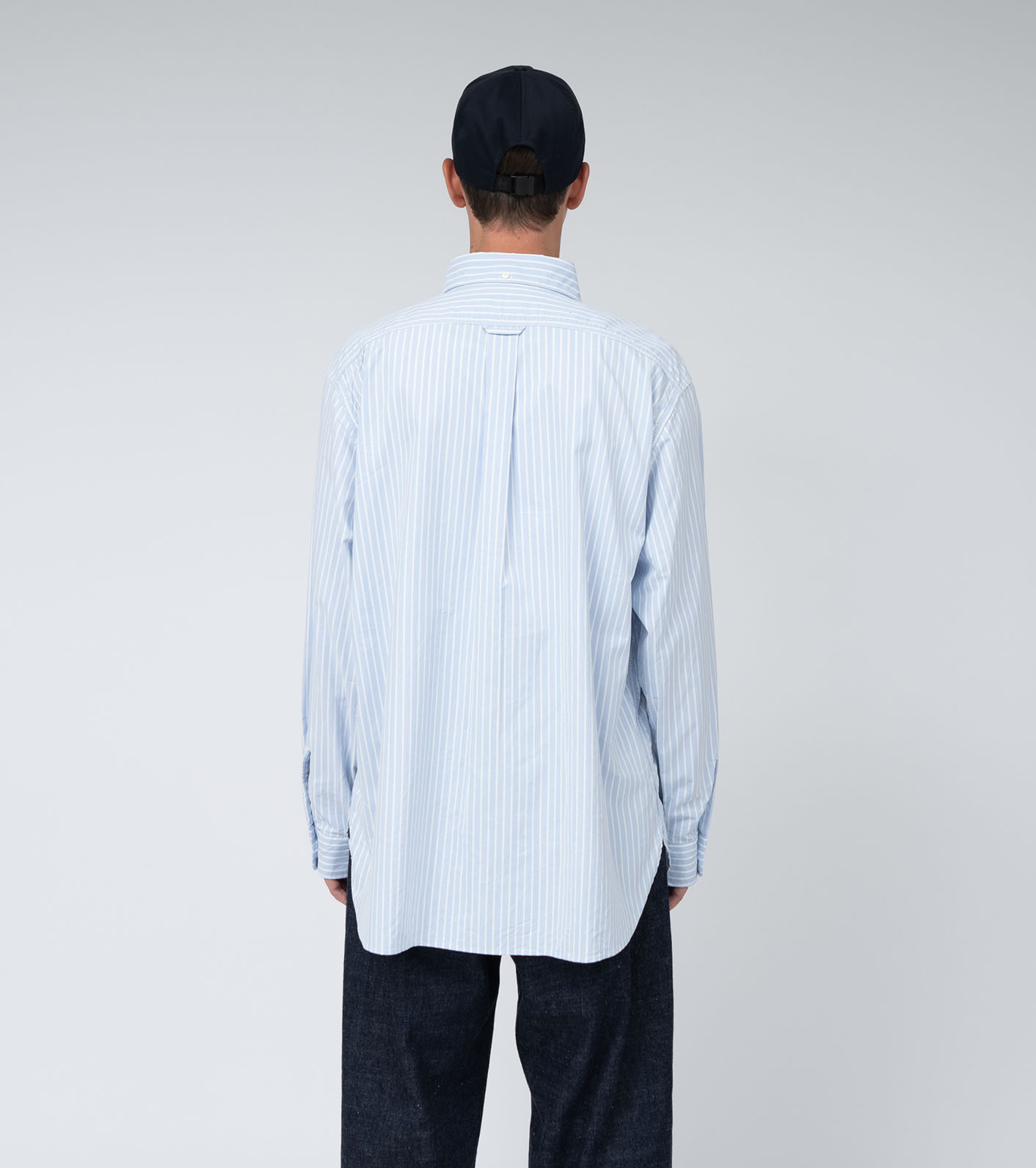 Button Down Stripe Wind Shirt