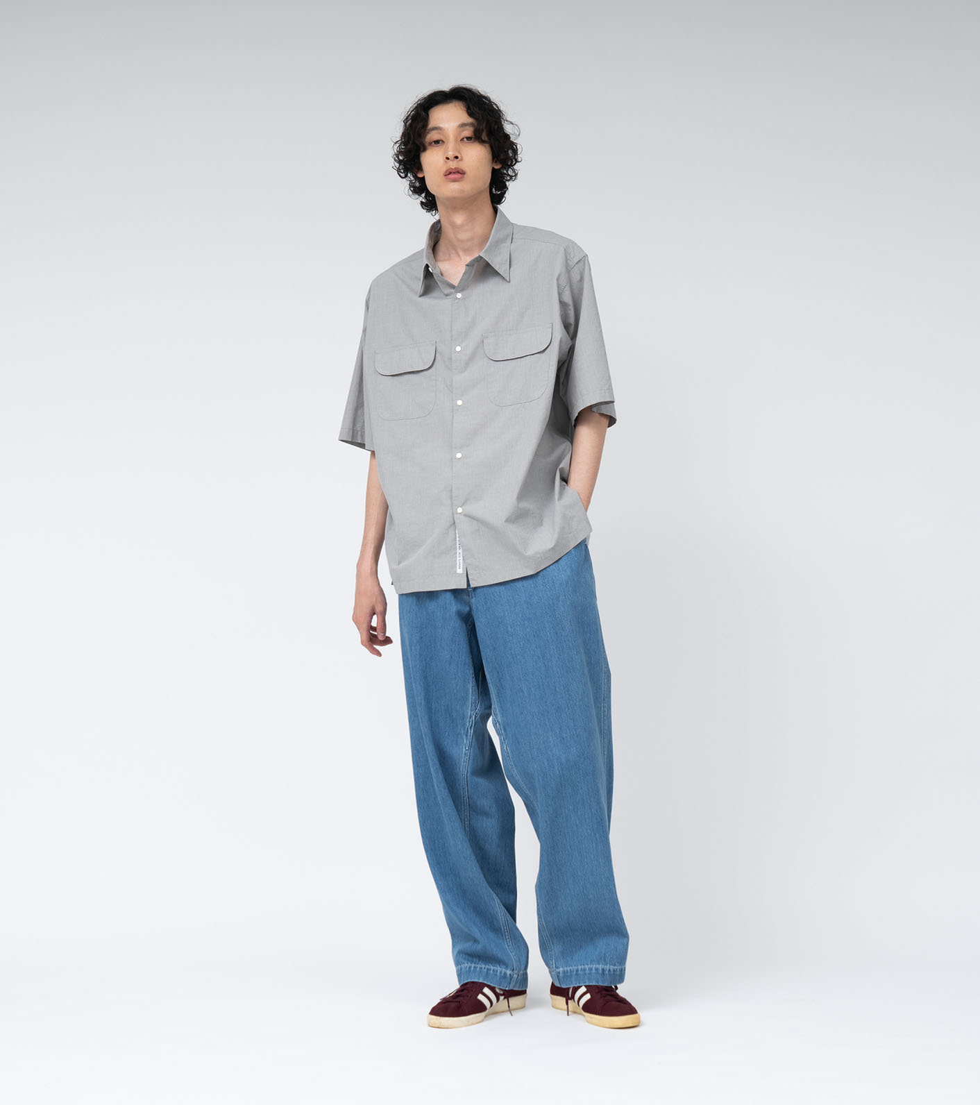 Regular Collar End On End S/S Shirt