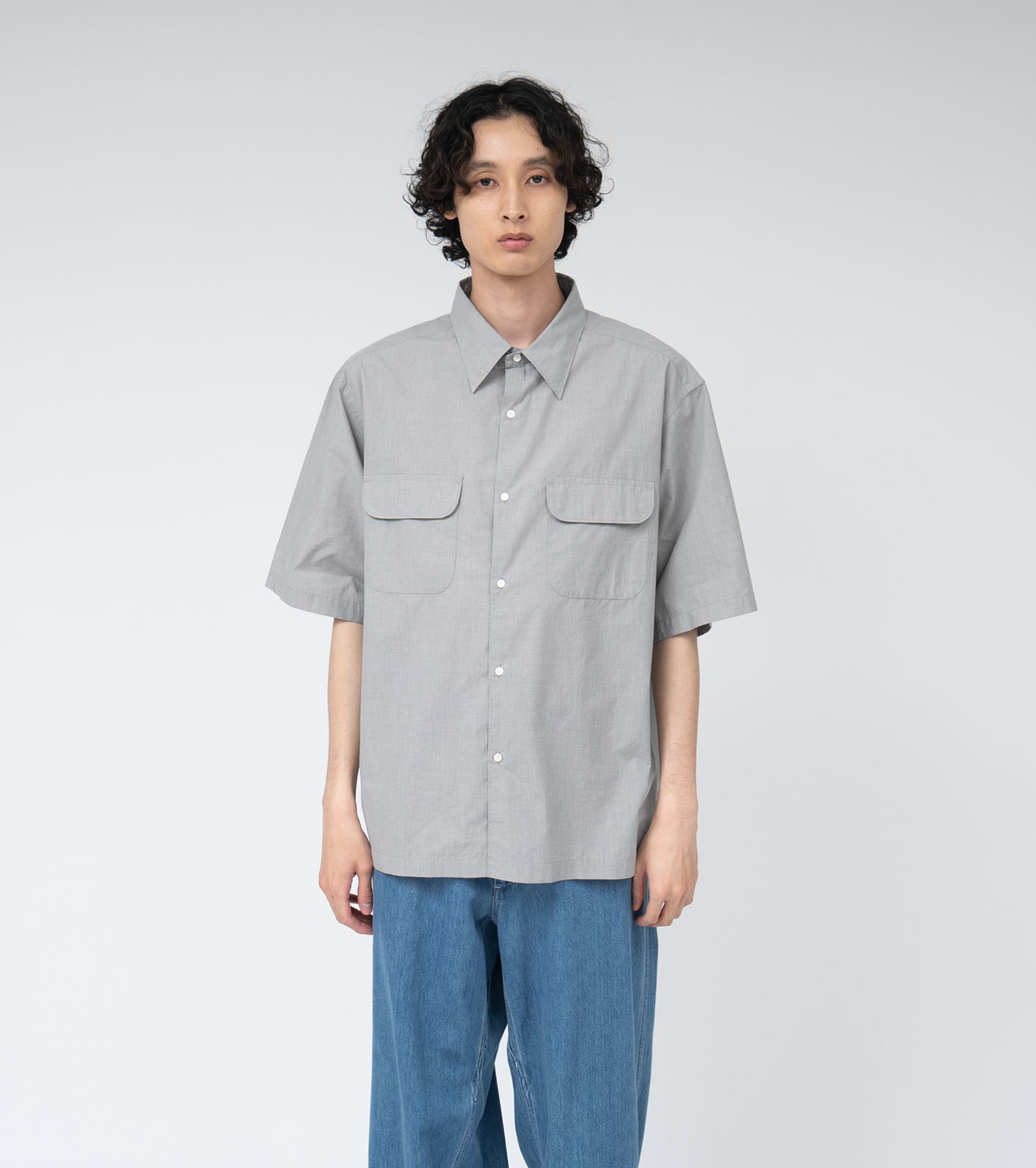Regular Collar End On End S/S Shirt