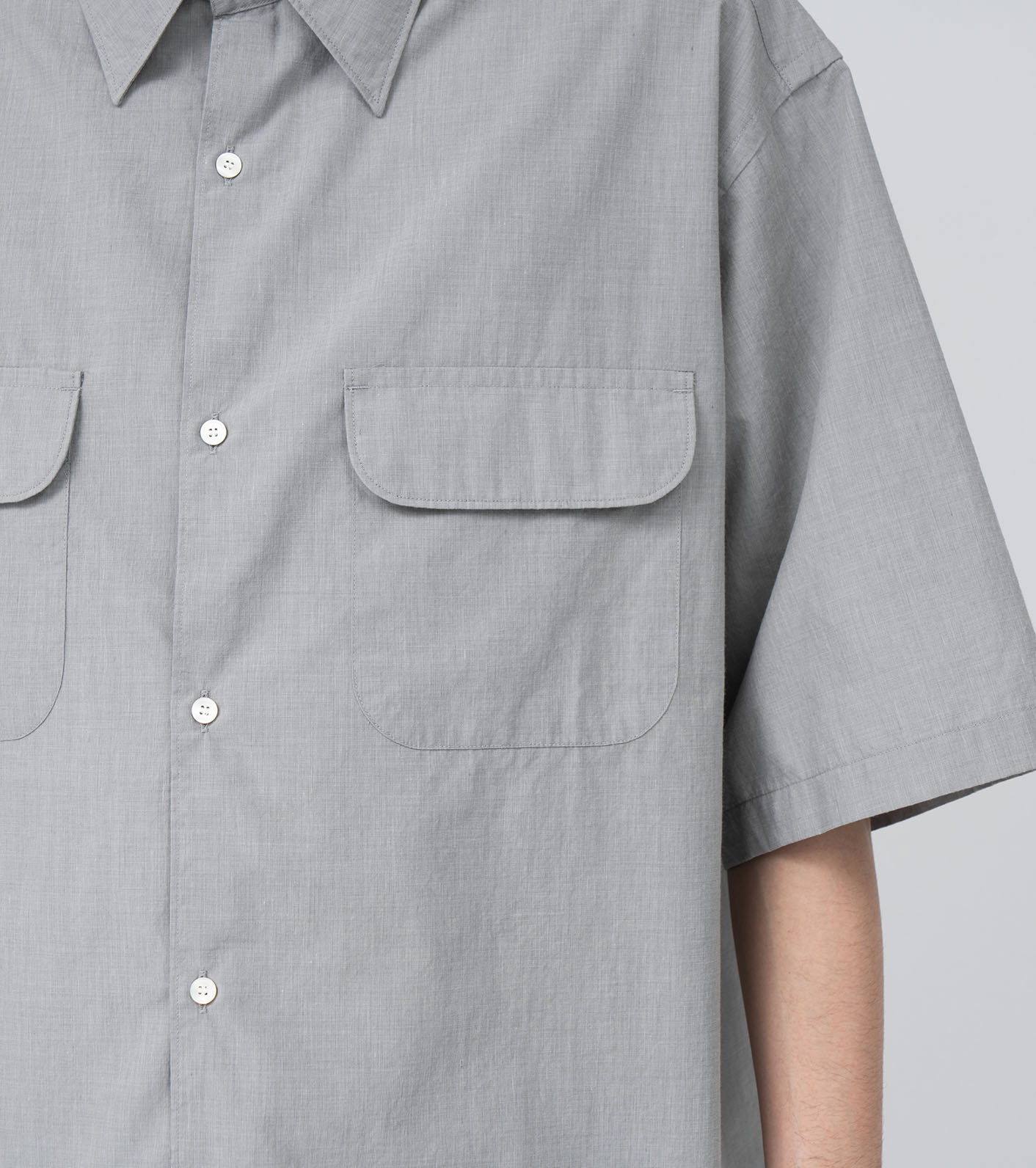 Regular Collar End On End S/S Shirt