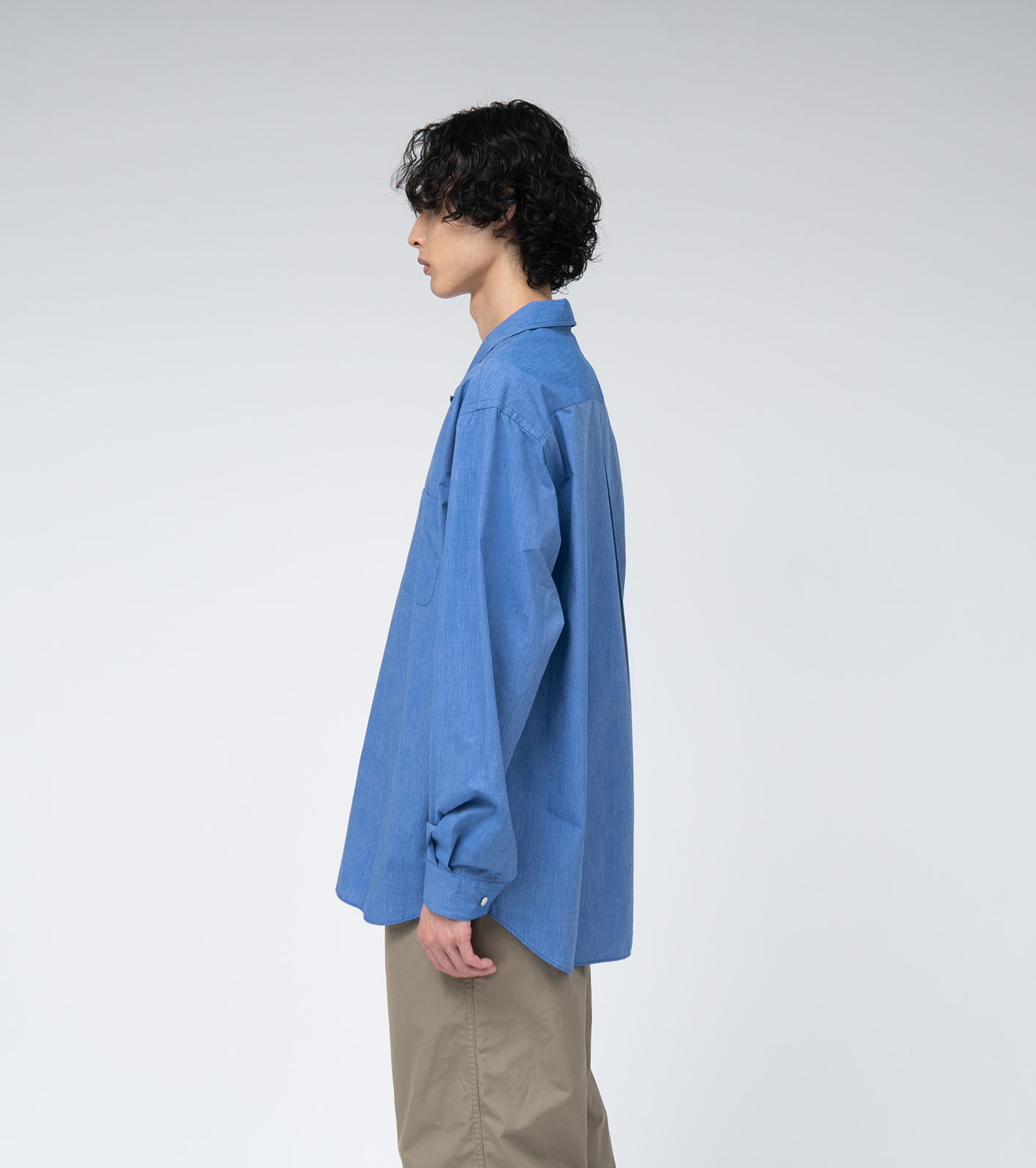 Open Collar End On End Shirt