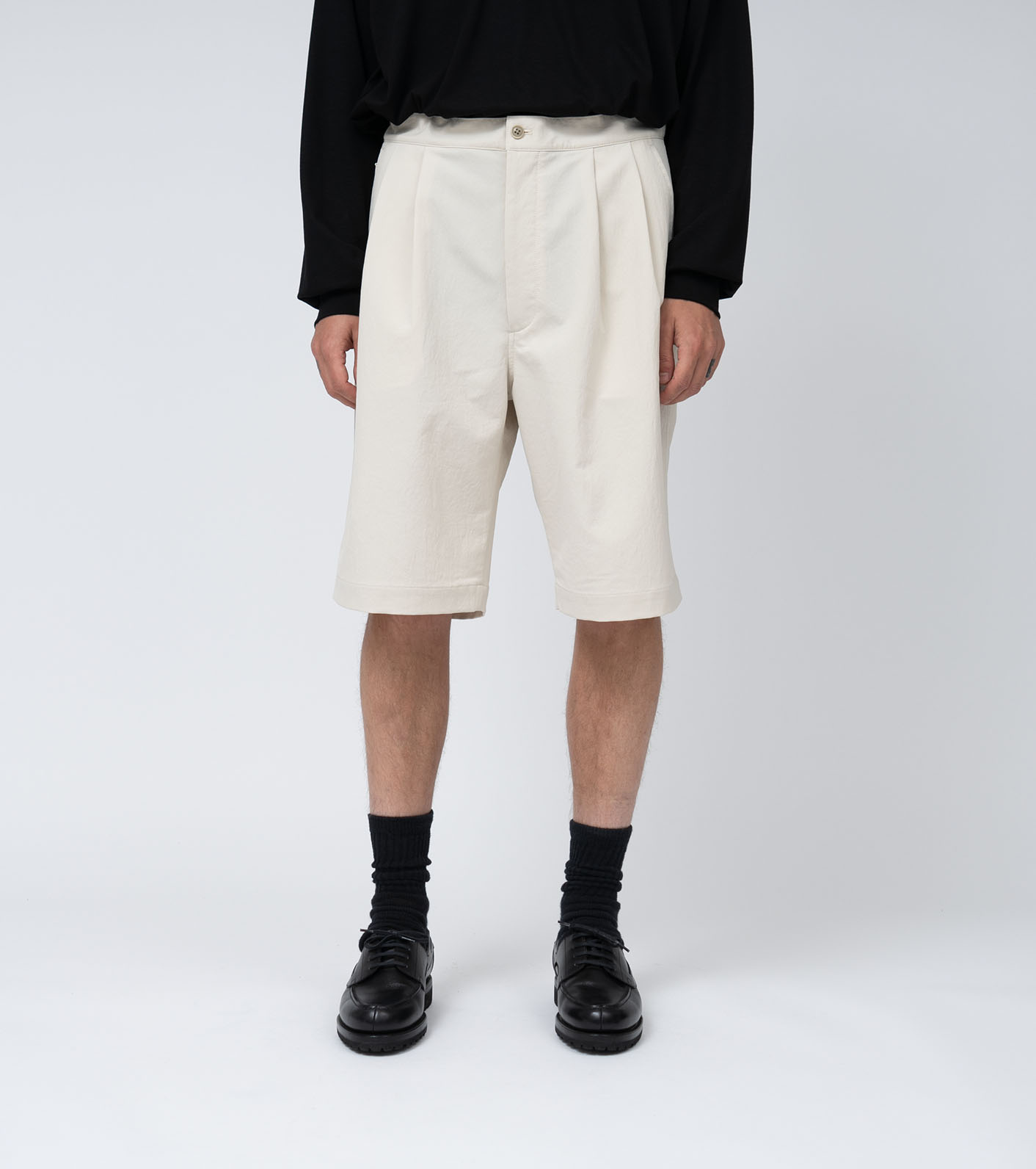 ALPHADRY Double Pleats Shorts