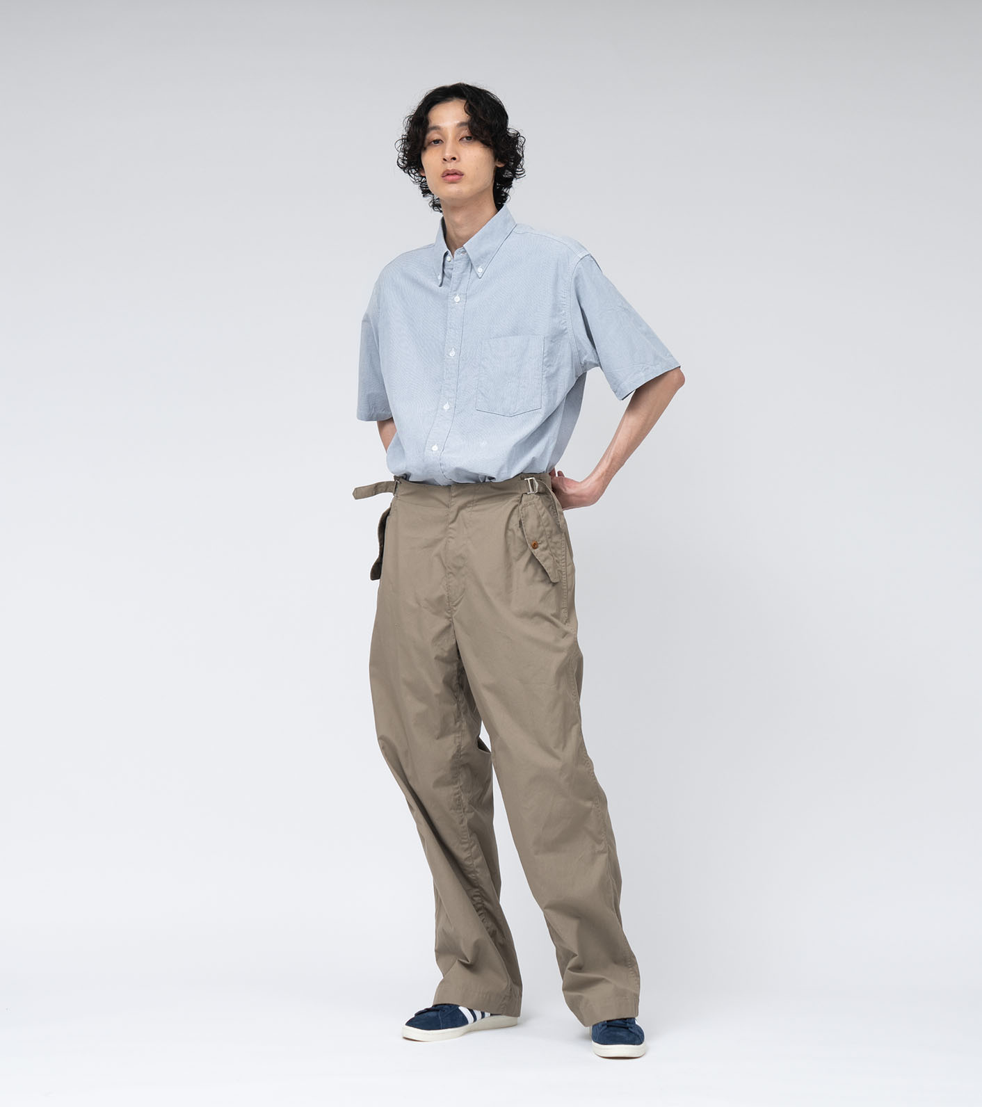 Side Belt Wide Pants