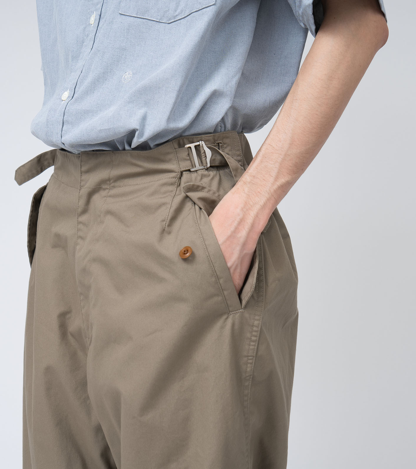 Side Belt Wide Pants