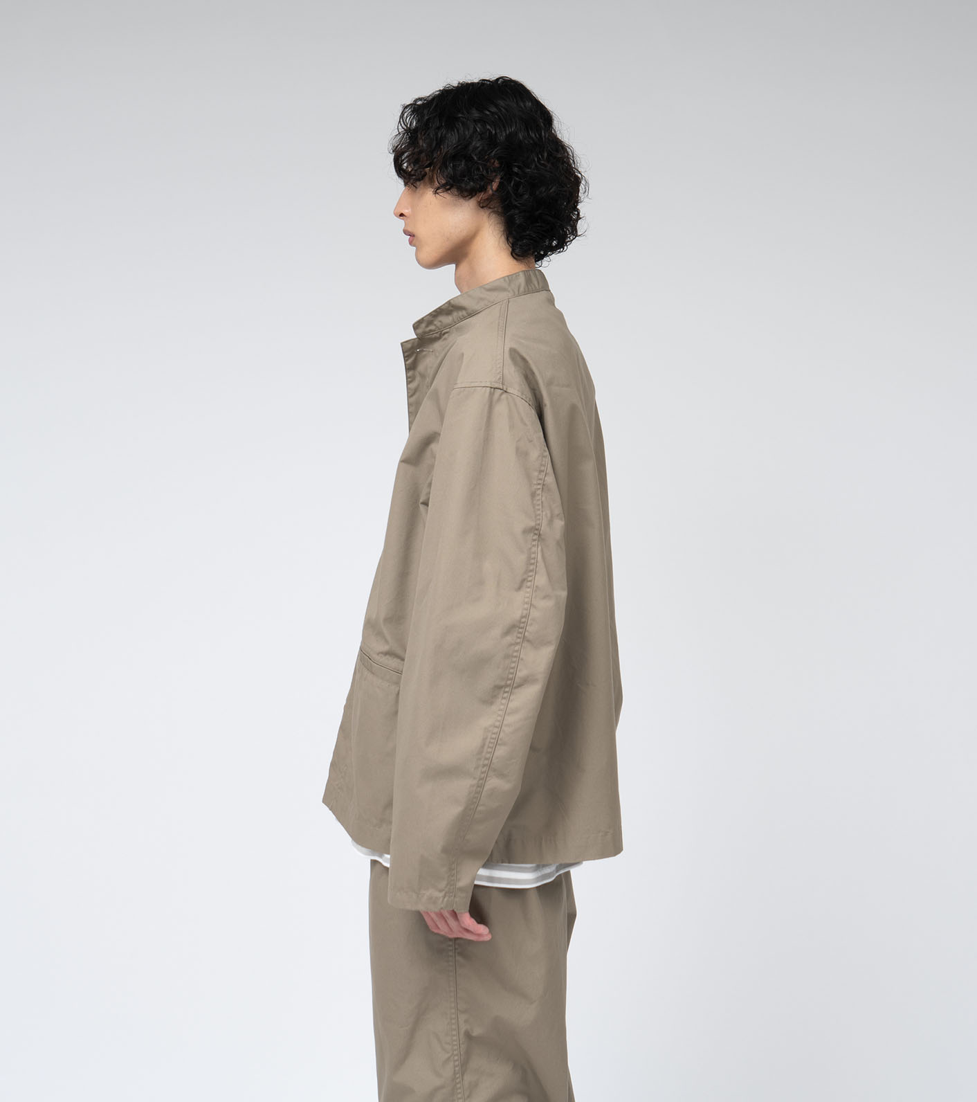 Band Collar Shirt Jacket