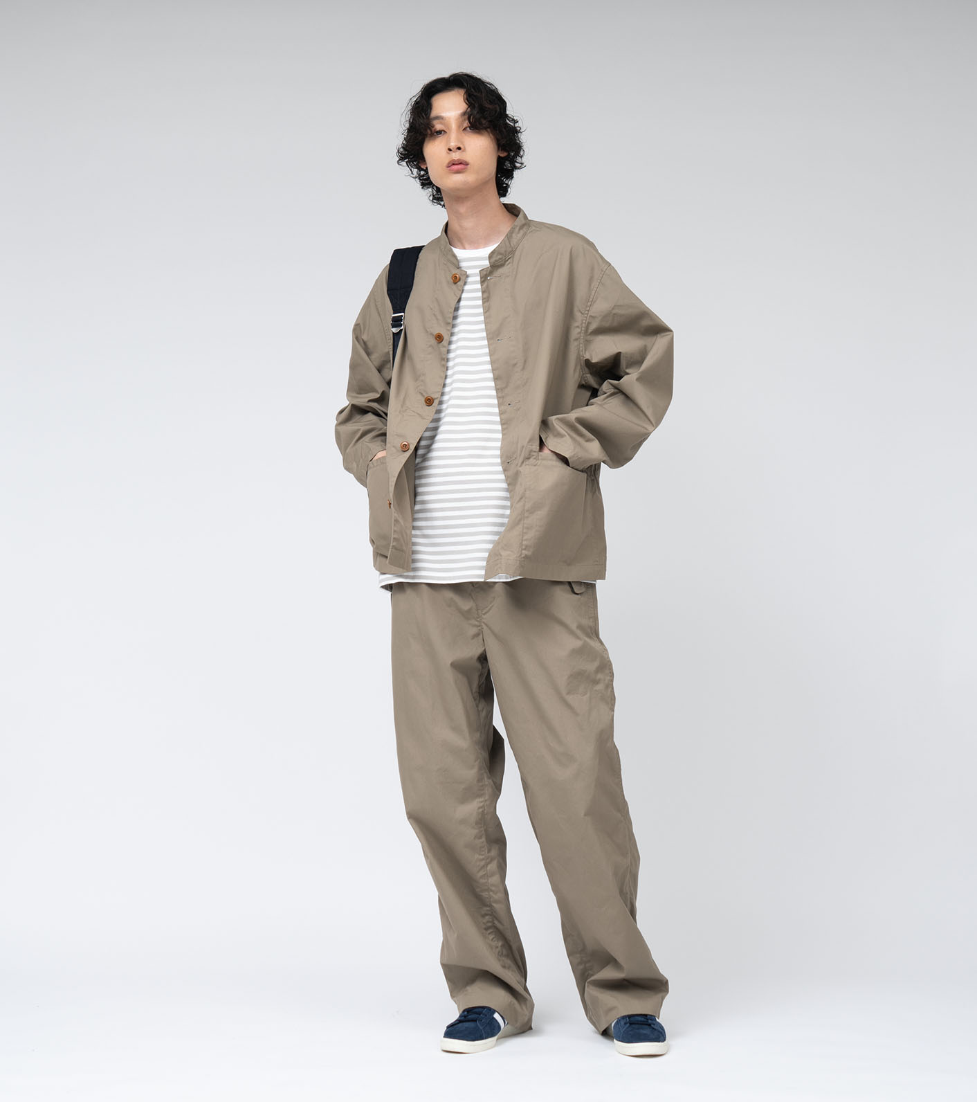 Band Collar Shirt Jacket