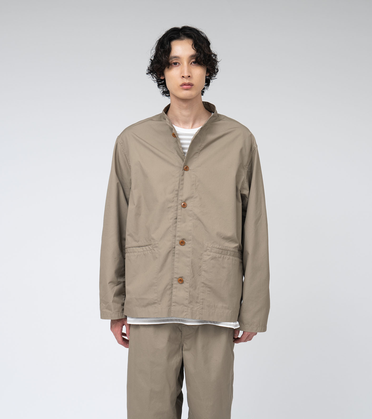 Band Collar Shirt Jacket