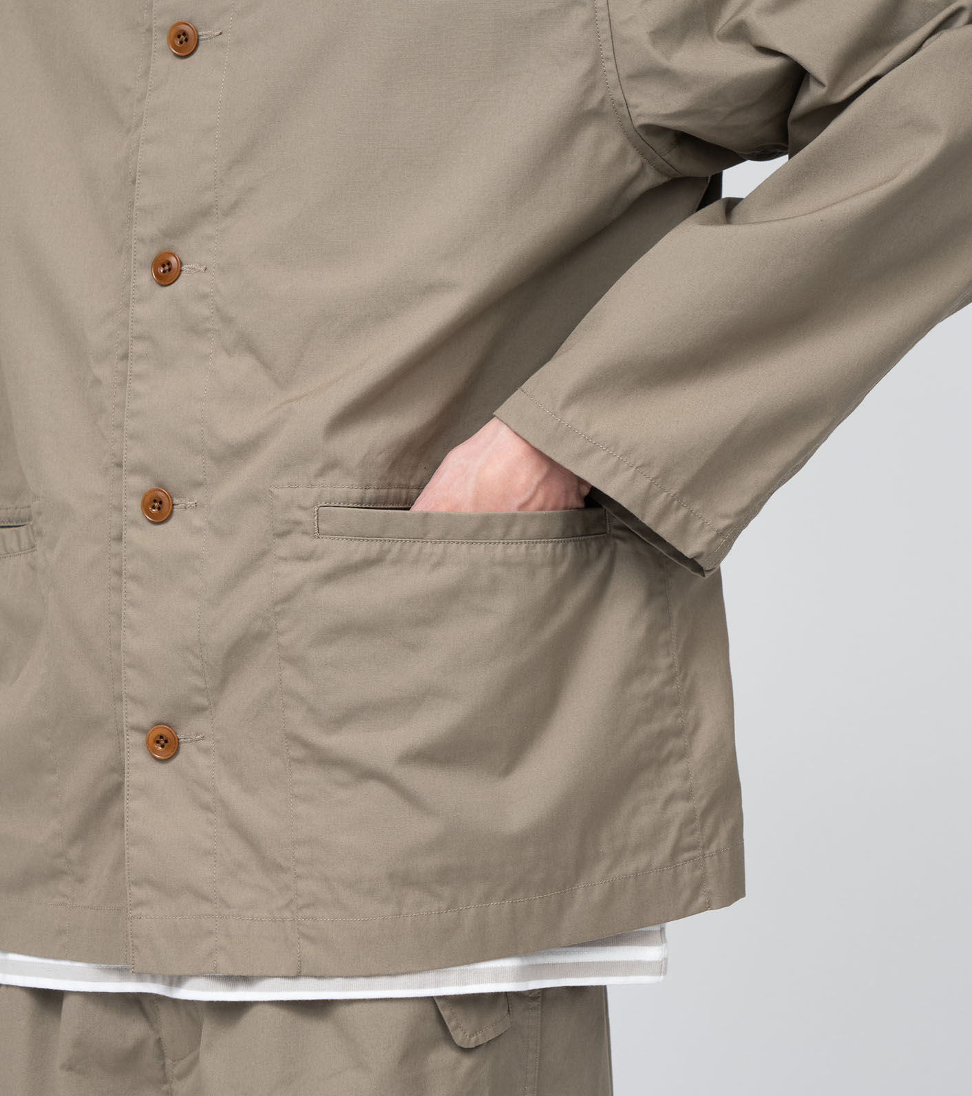 Band Collar Shirt Jacket