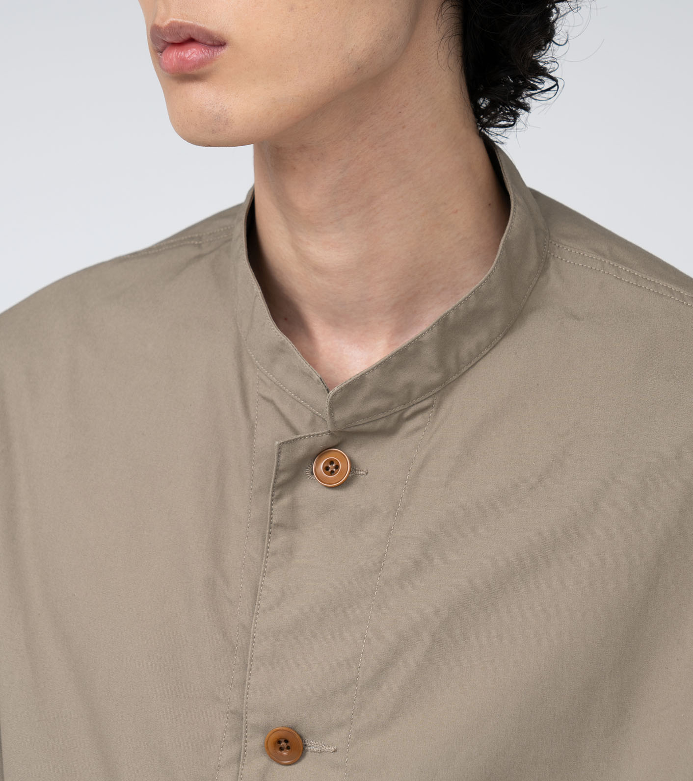 Band Collar Shirt Jacket