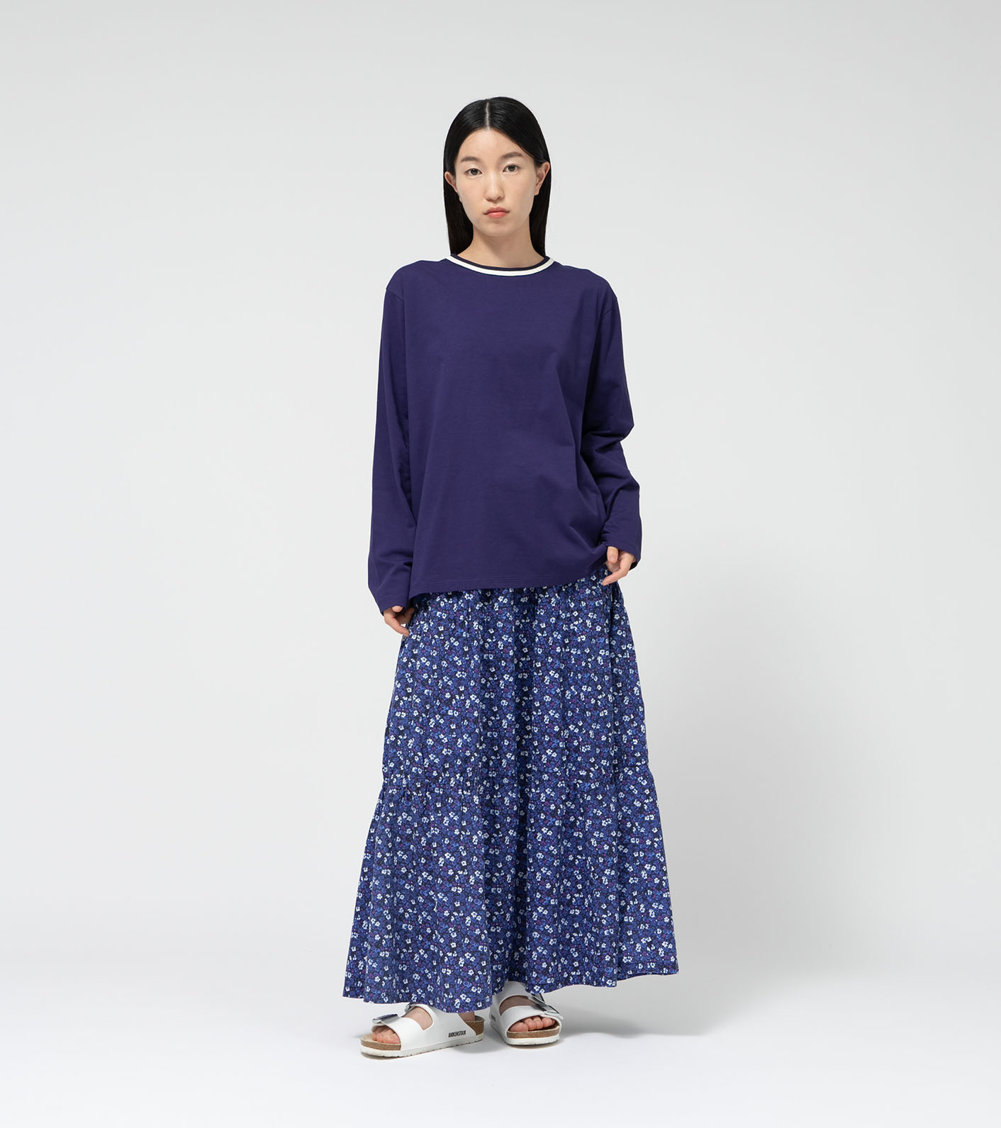 Flower Printed Field Tiered Skirt