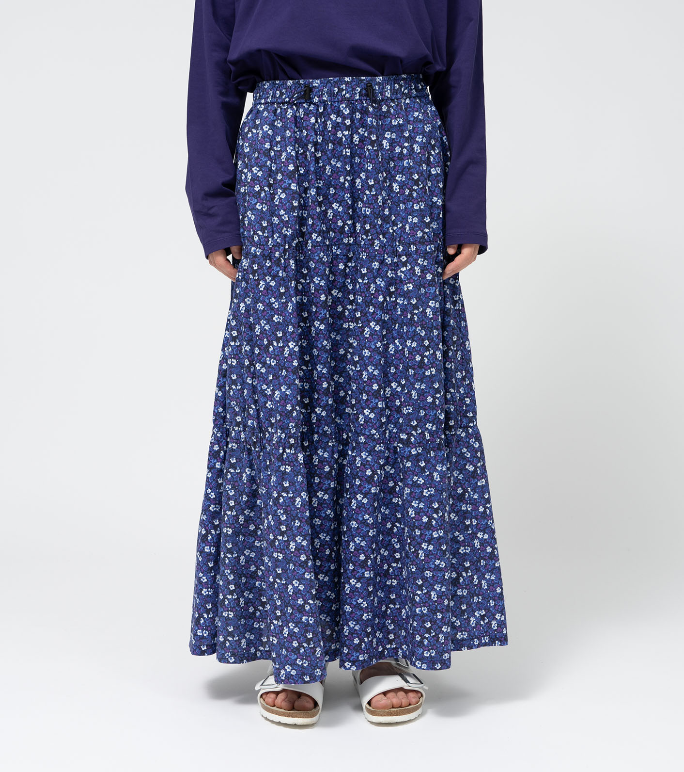 Flower Printed Field Tiered Skirt