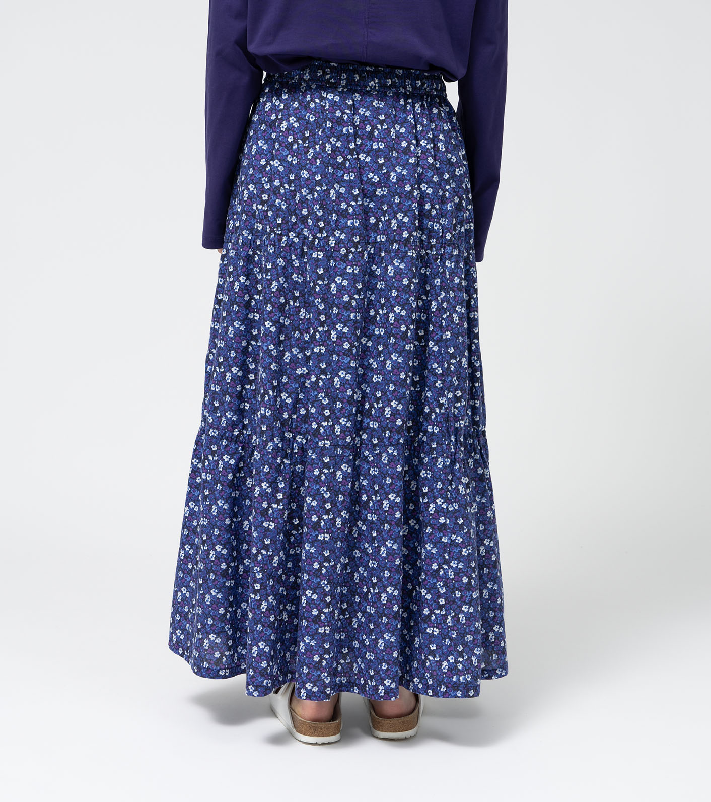 Flower Printed Field Tiered Skirt
