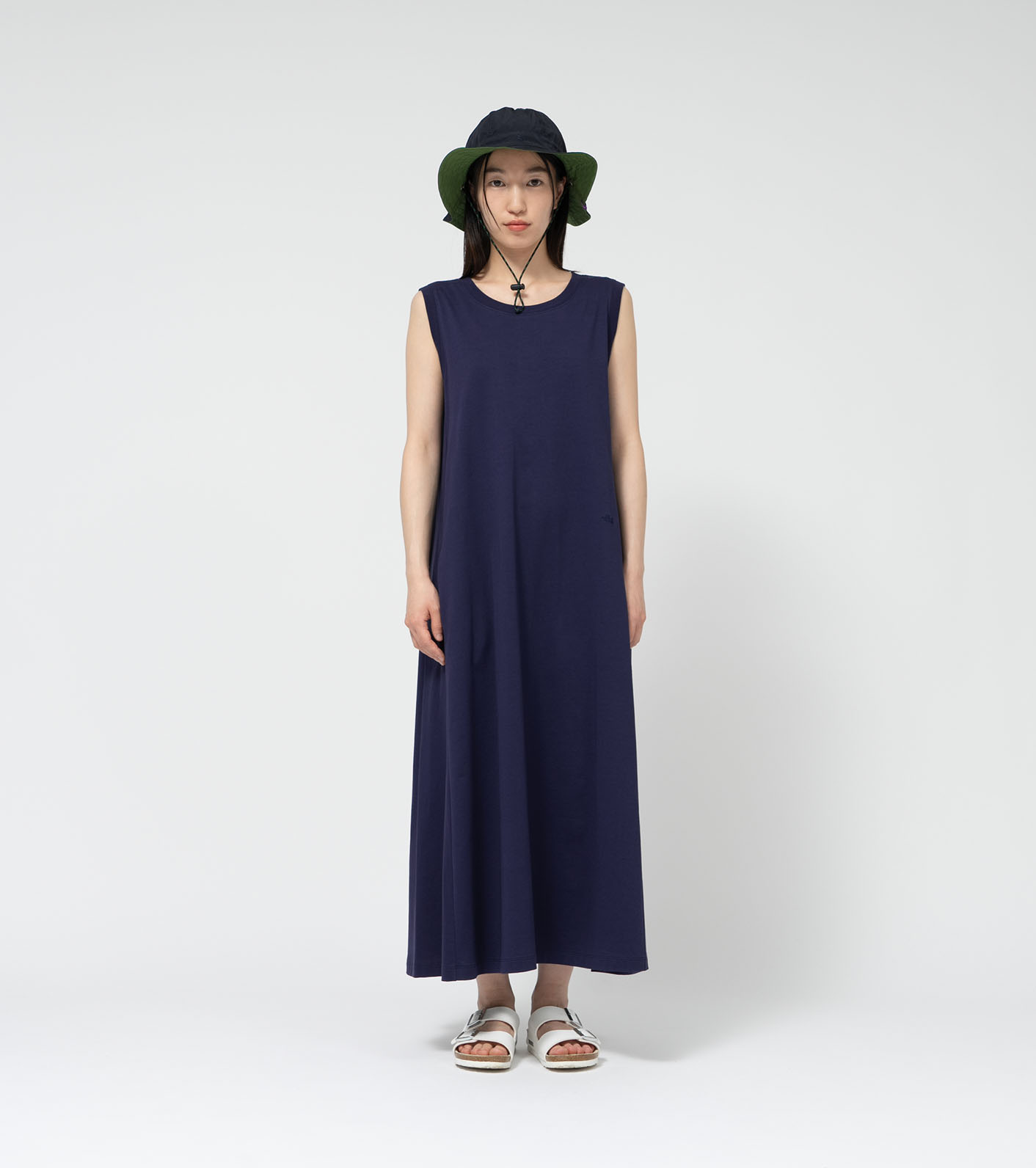 Cotton Jersey Sleeveless Flared Dress