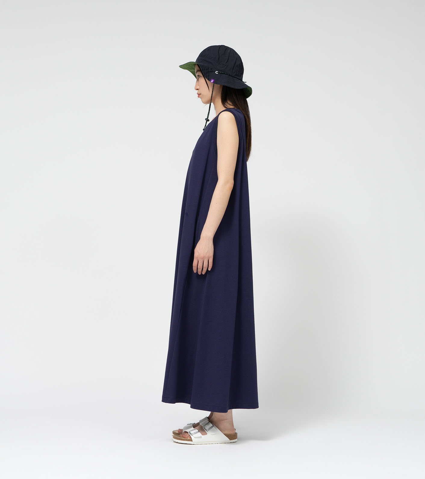 Cotton Jersey Sleeveless Flared Dress
