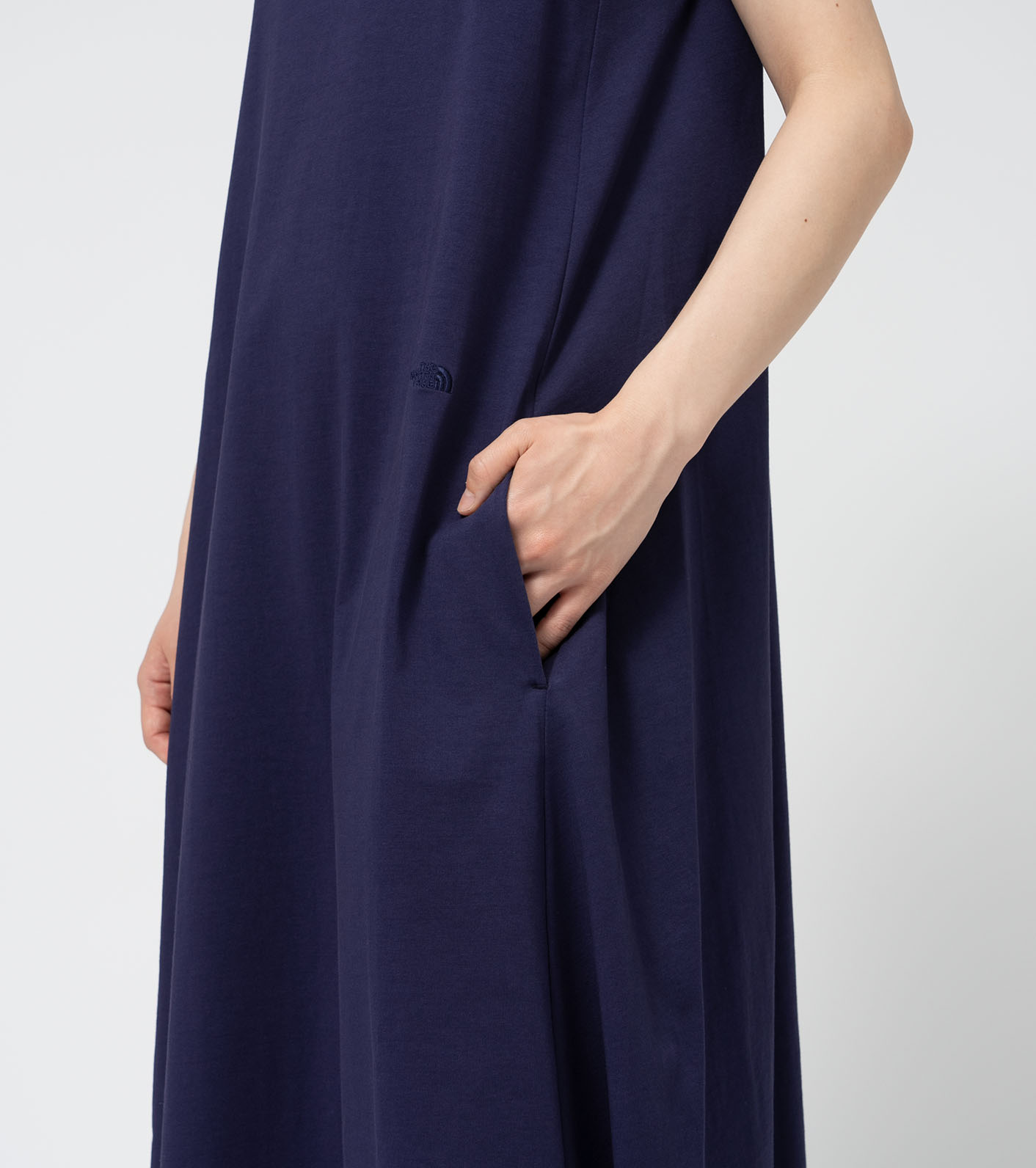 Cotton Jersey Sleeveless Flared Dress