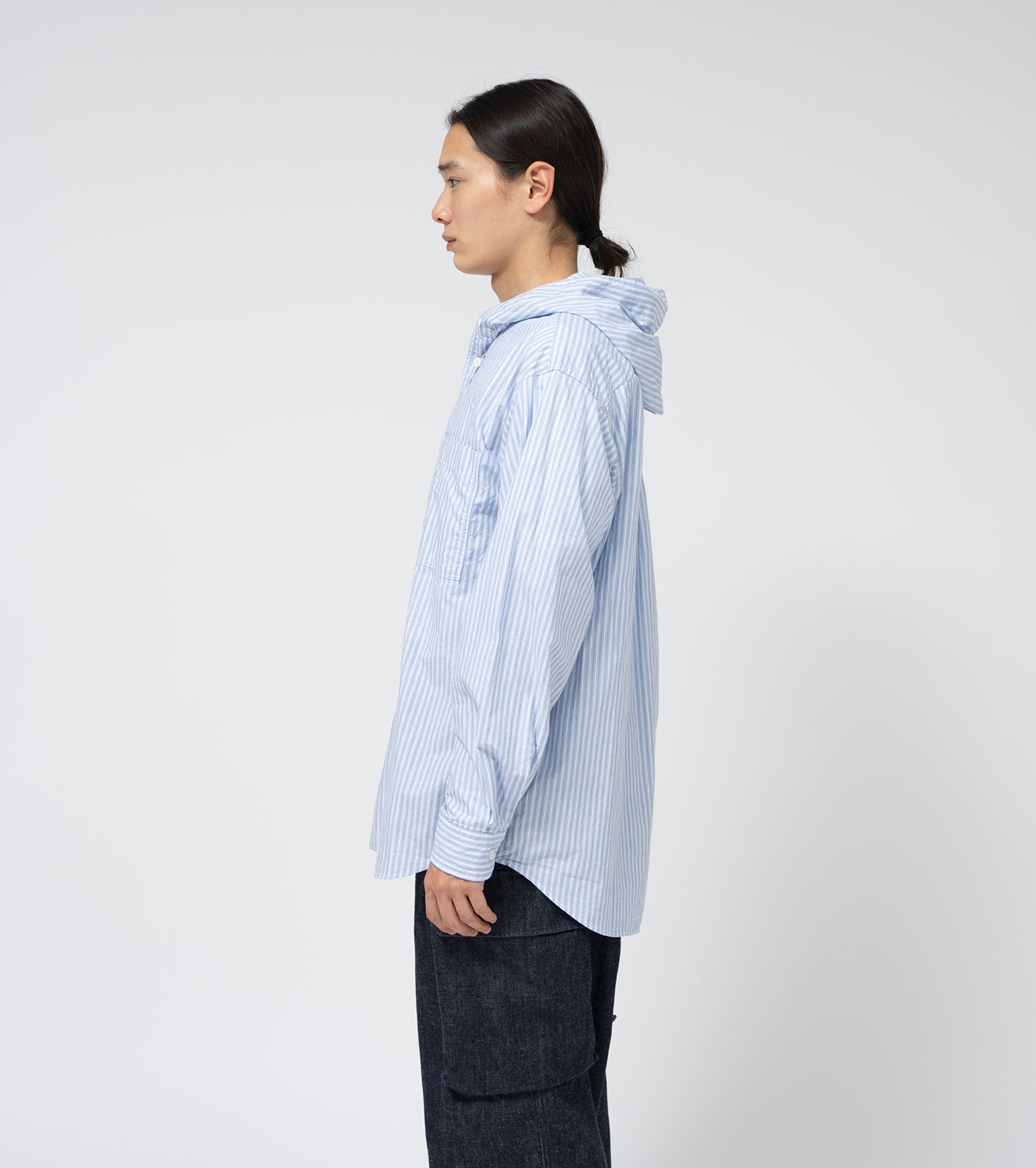 Mountain Striped Hooded Shirt