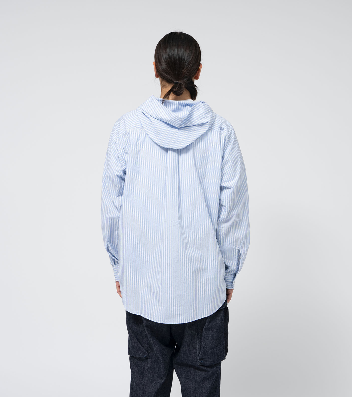 Mountain Striped Hooded Shirt