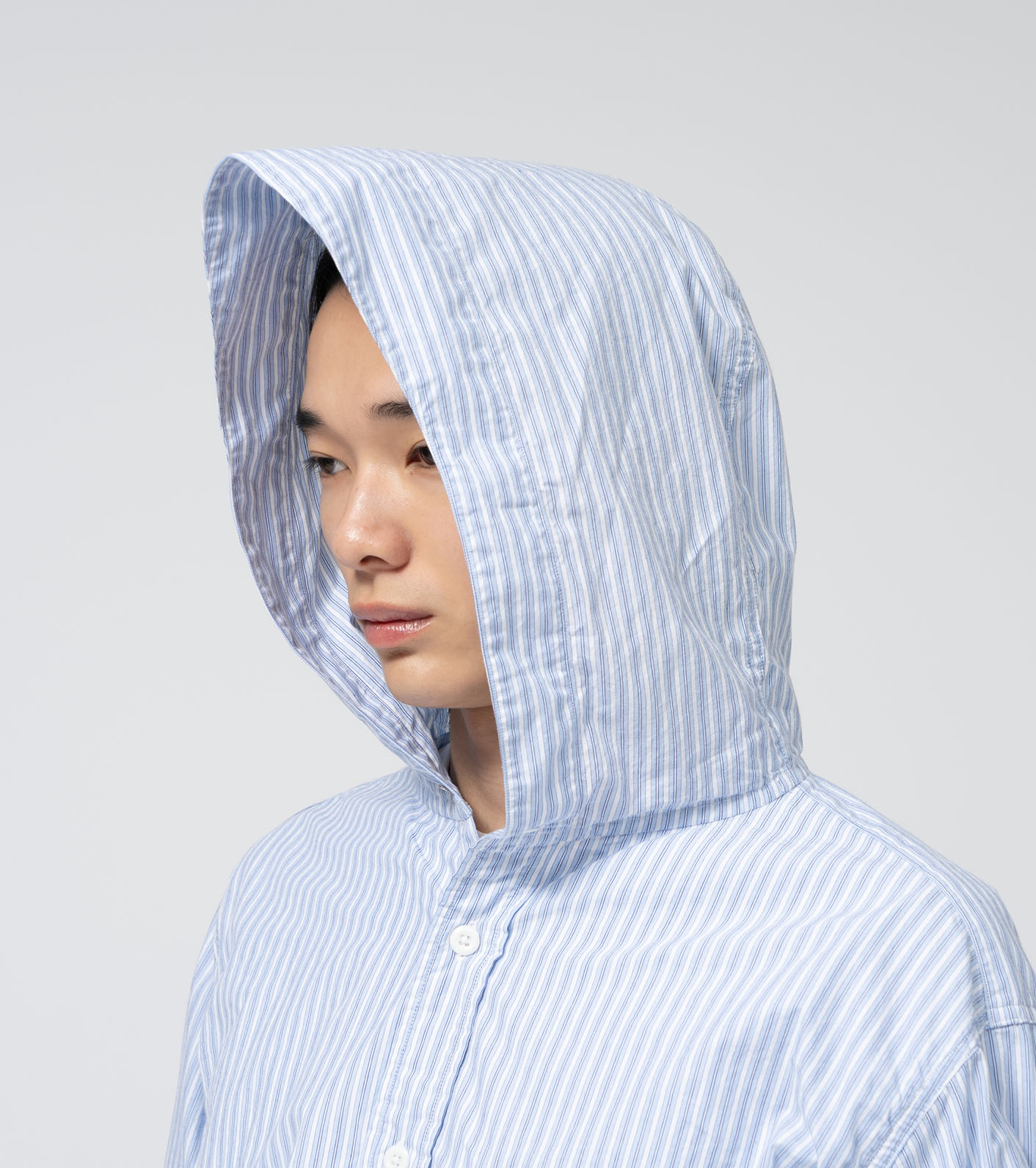 Mountain Striped Hooded Shirt