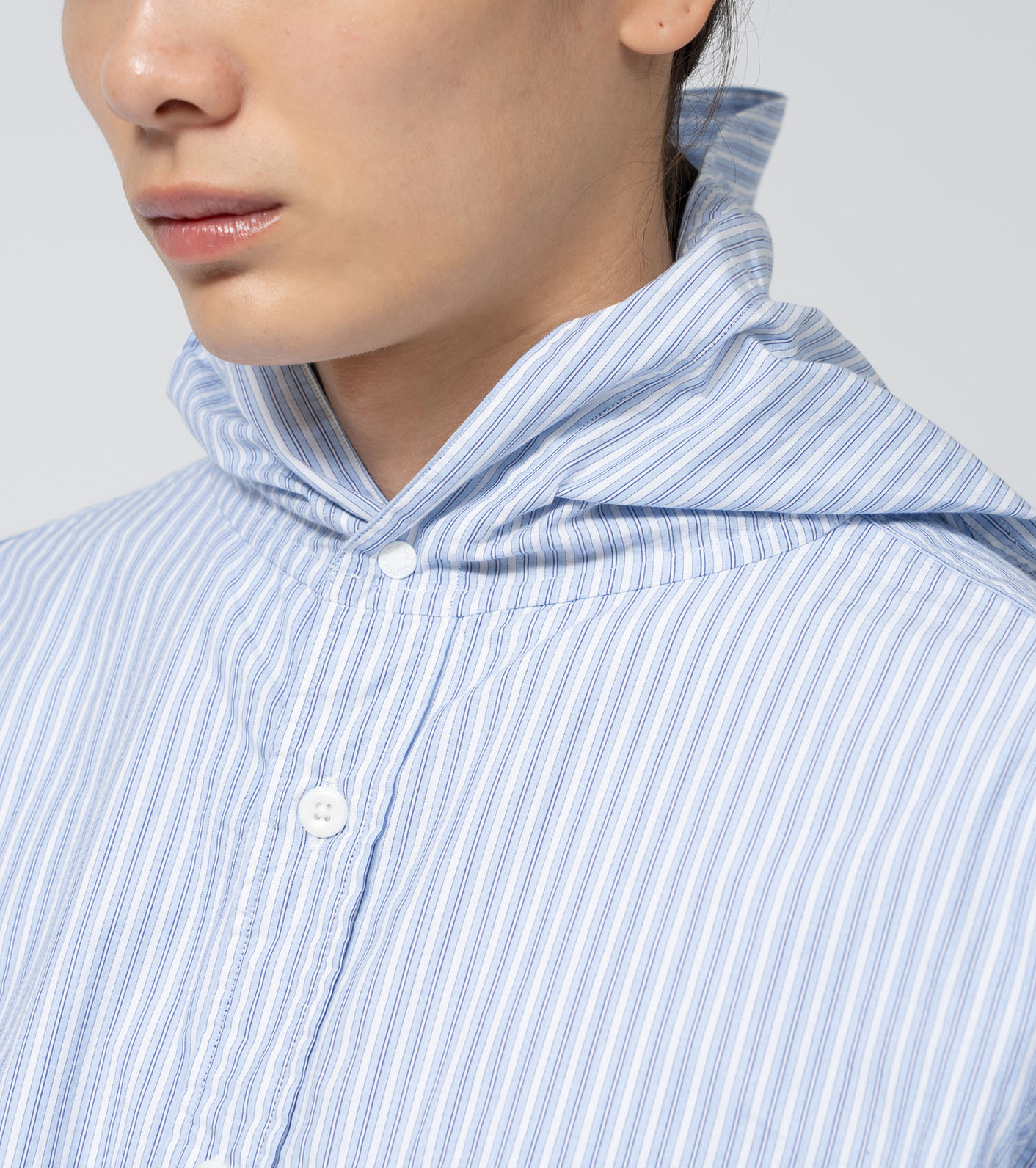 Mountain Striped Hooded Shirt
