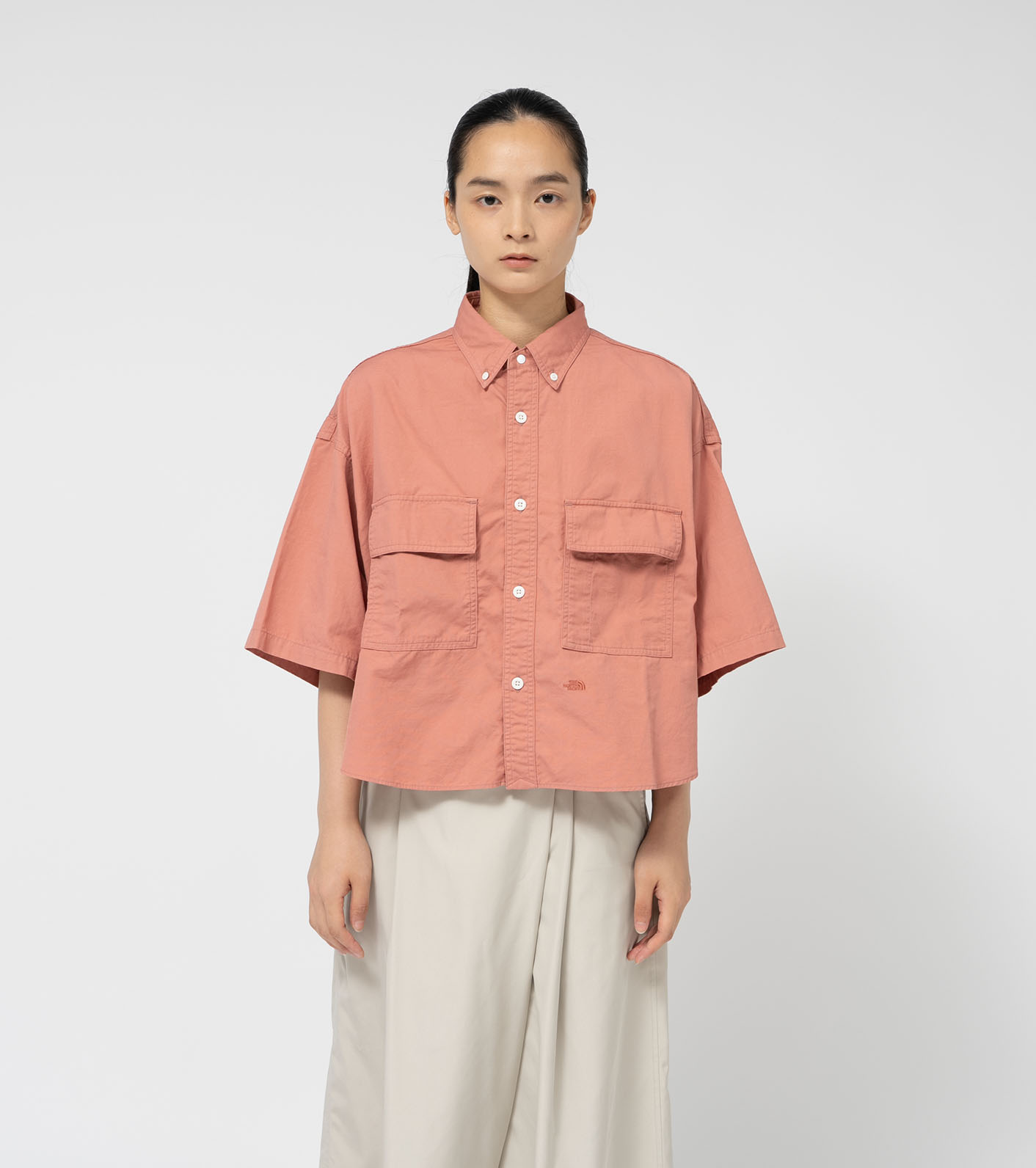 Button Down Field S/S Cropped Shirt