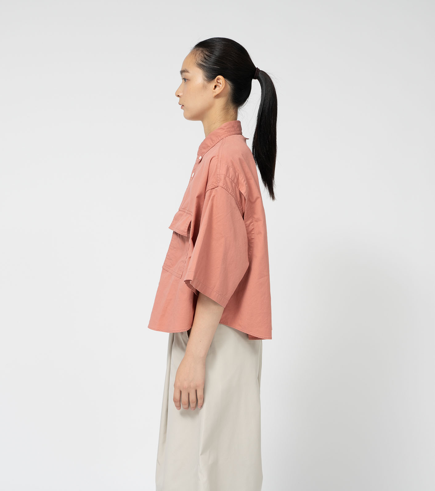 Button Down Field S/S Cropped Shirt