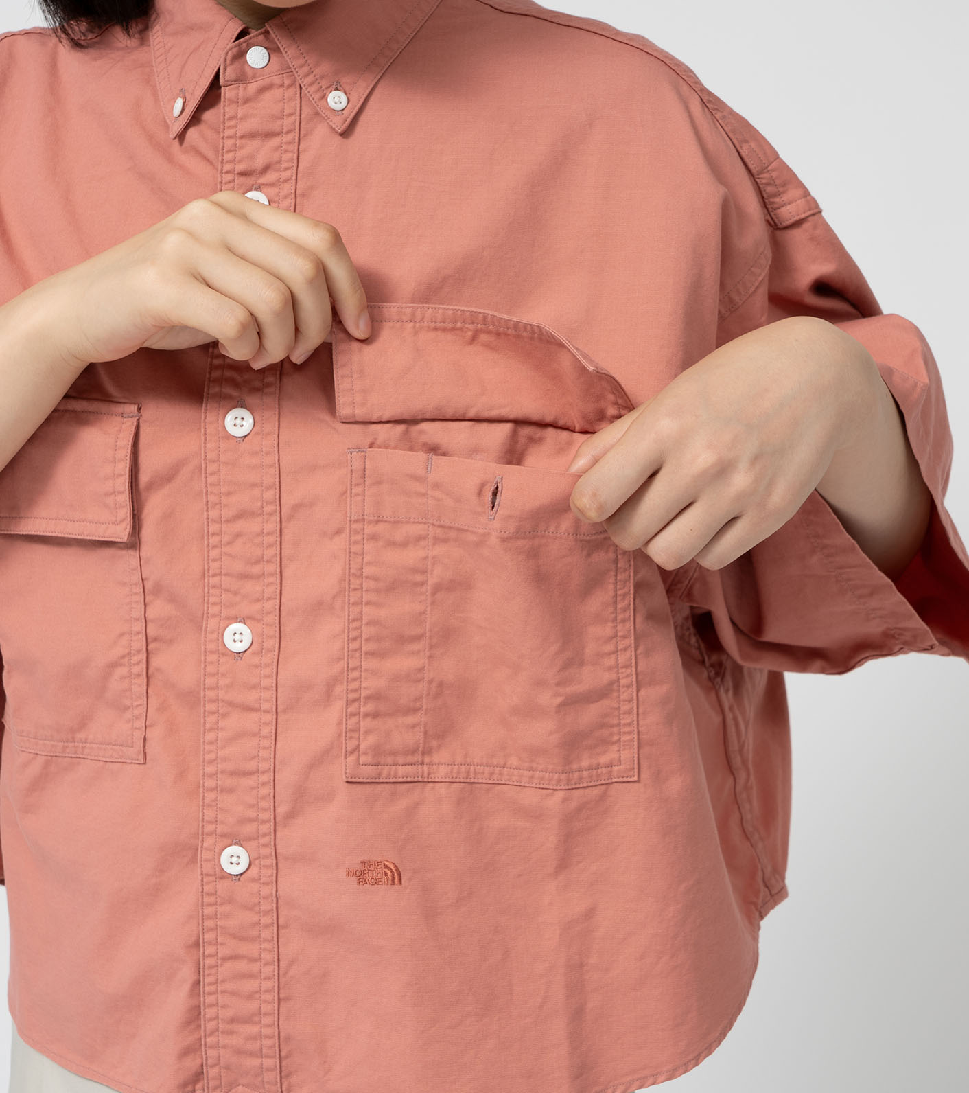 Button Down Field S/S Cropped Shirt