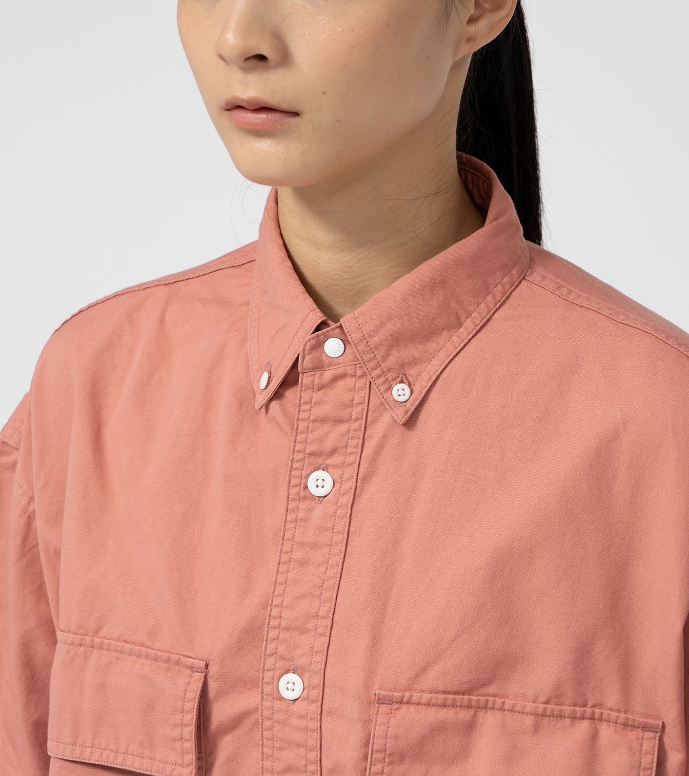 Button Down Field S/S Cropped Shirt