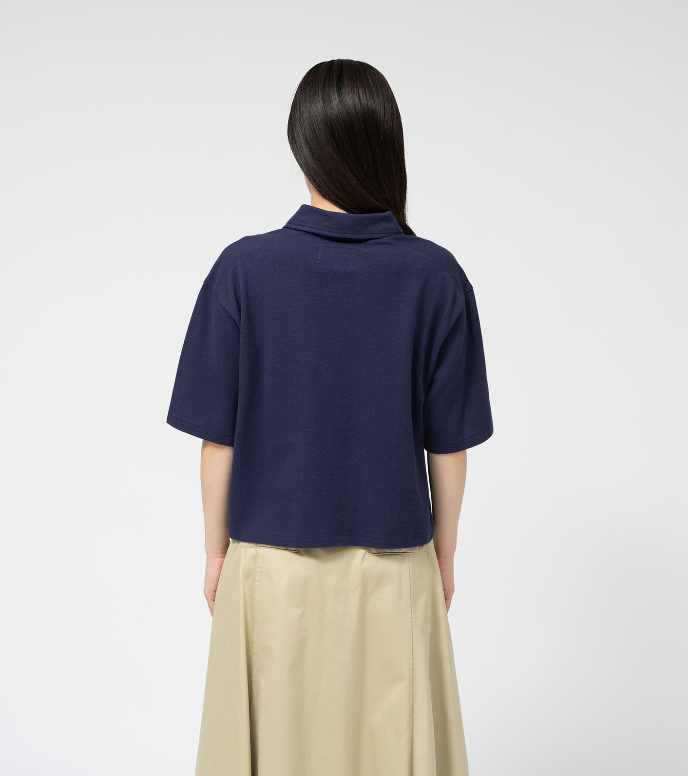 Moss Stitch Field Cropped Polo
