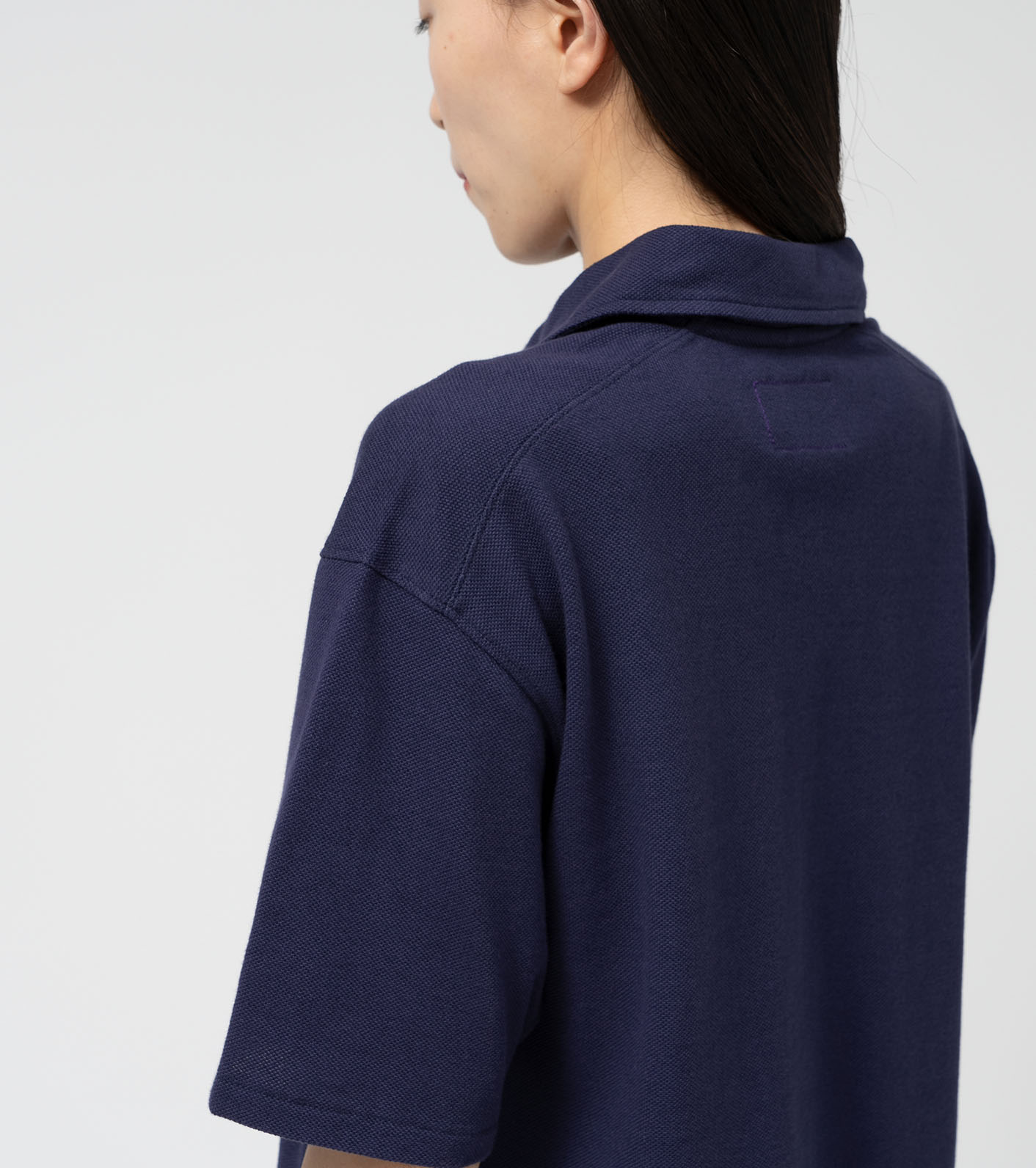Moss Stitch Field Cropped Polo