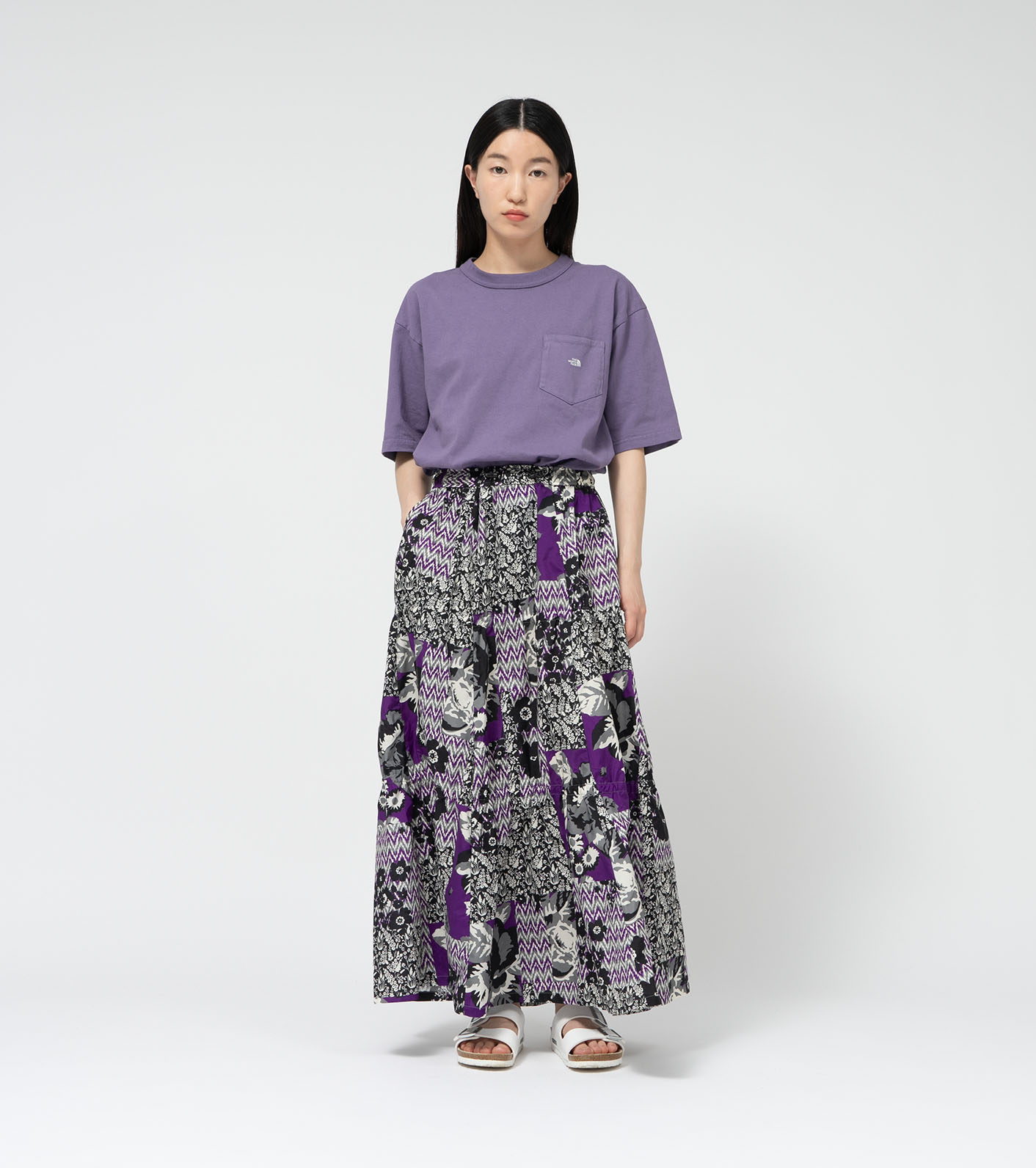 Flower Printed Field Tiered Skirt