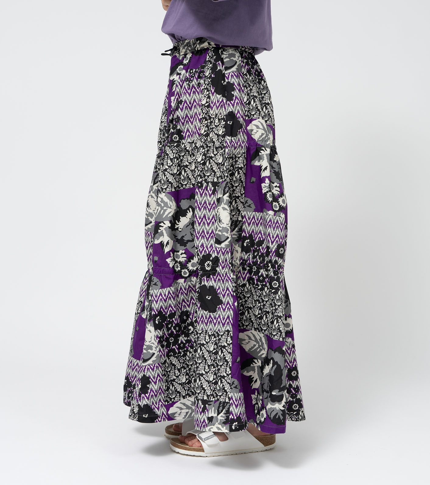 Flower Printed Field Tiered Skirt