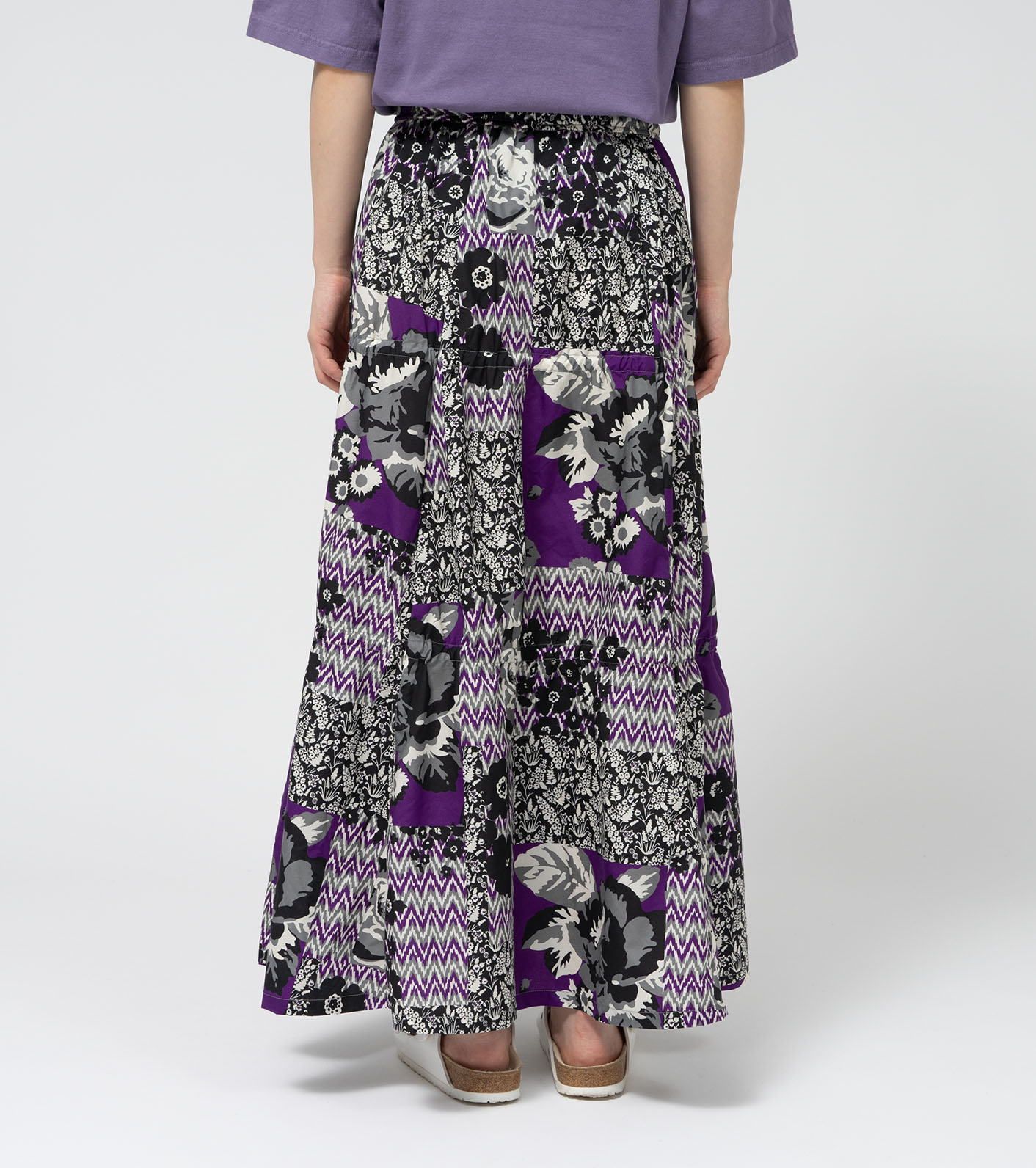 Flower Printed Field Tiered Skirt