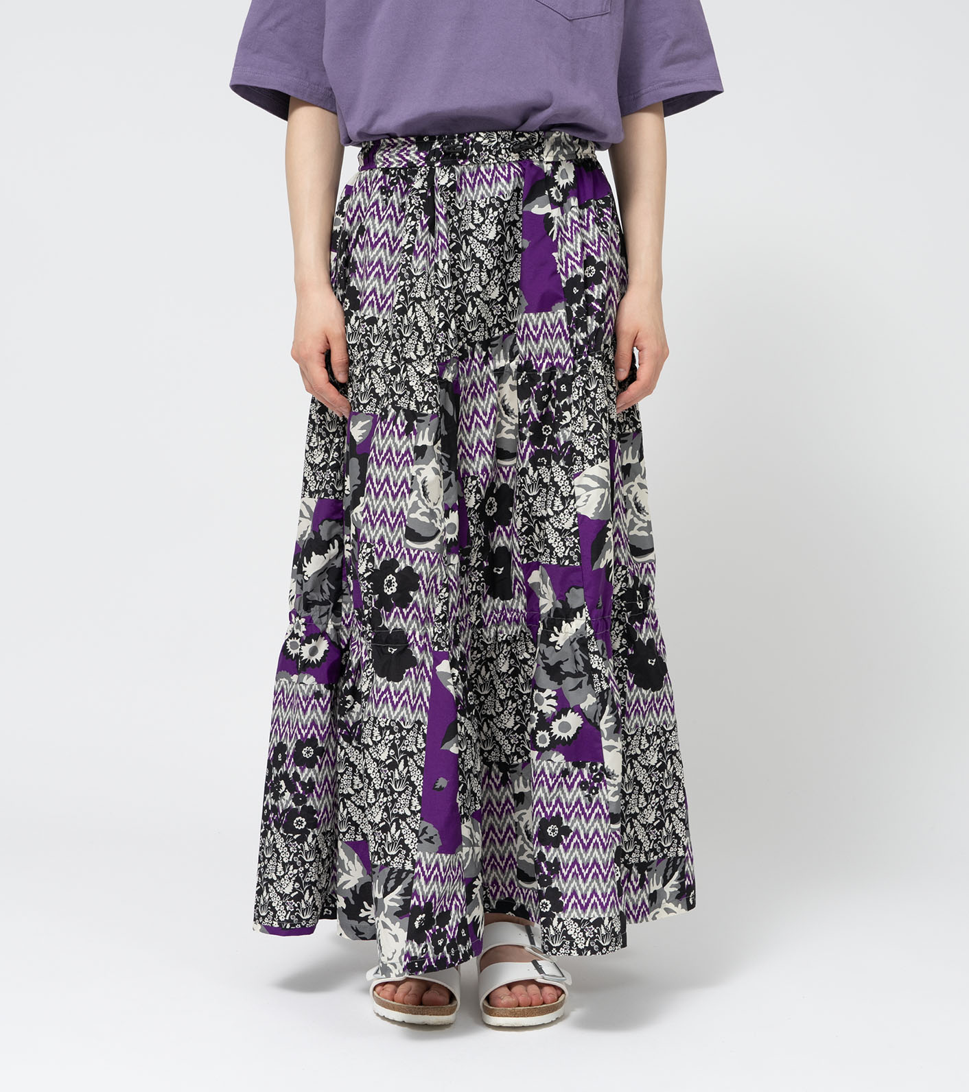 Flower Printed Field Tiered Skirt