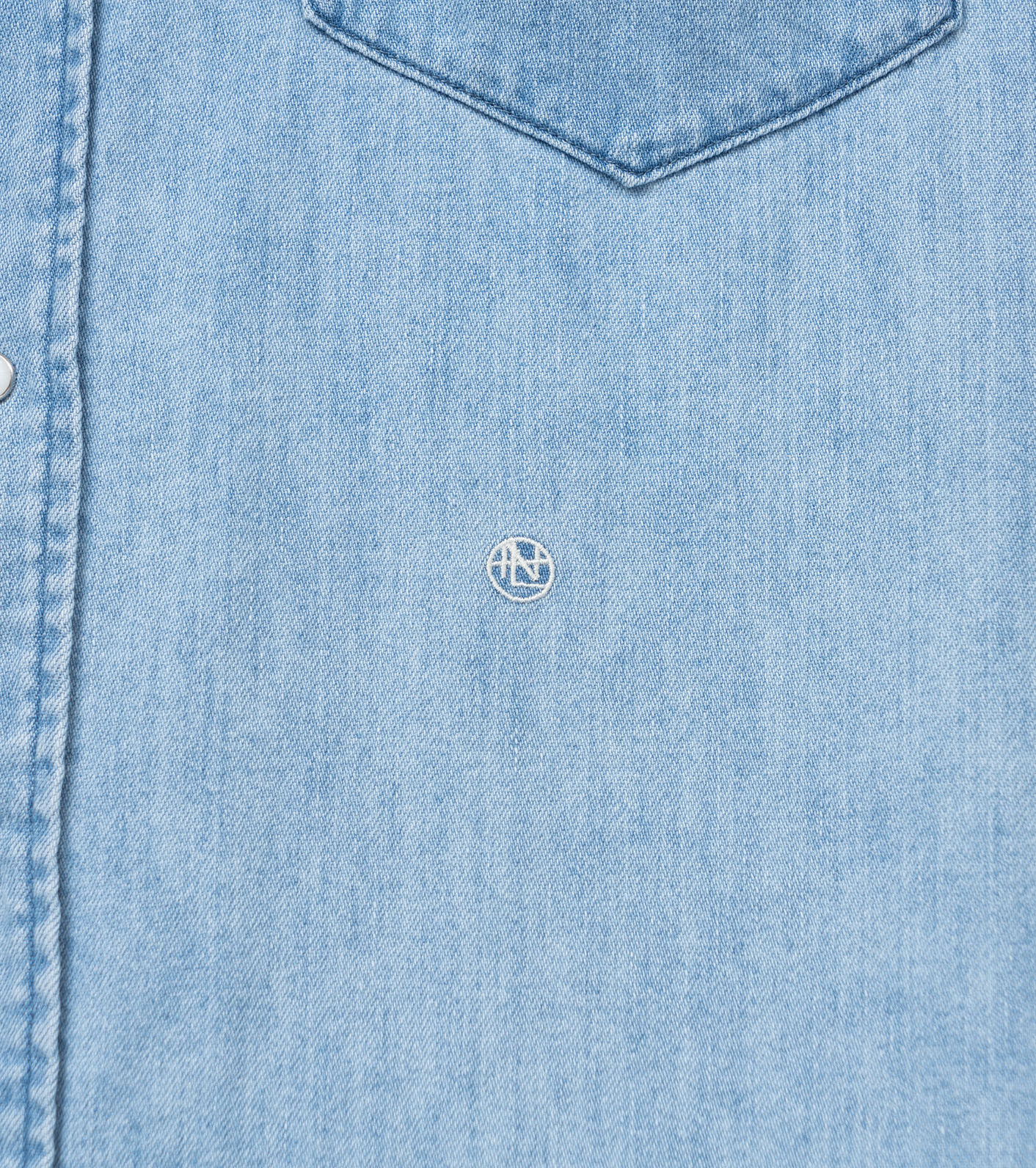 Regular Collar Light Denim Shirt