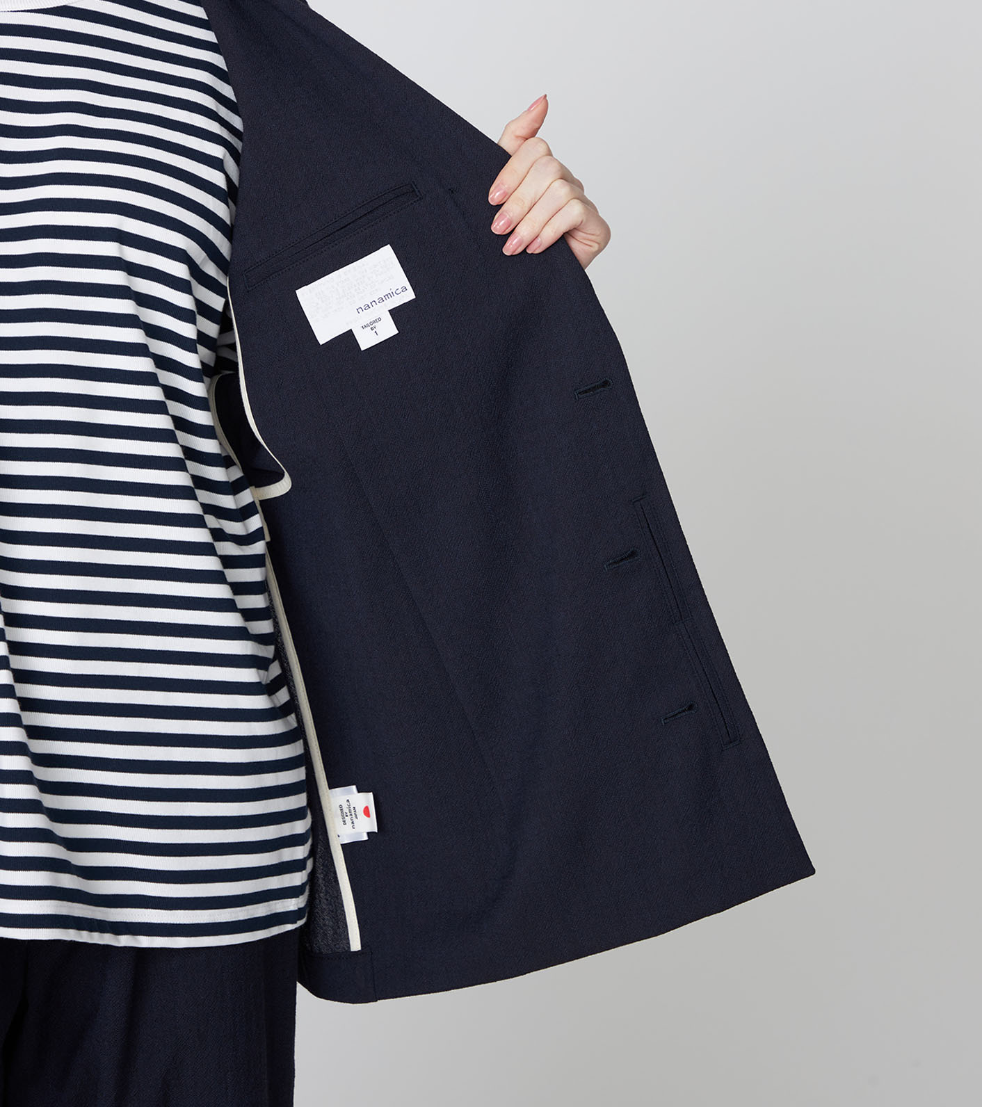 Wool Cotton Crepe Jacket