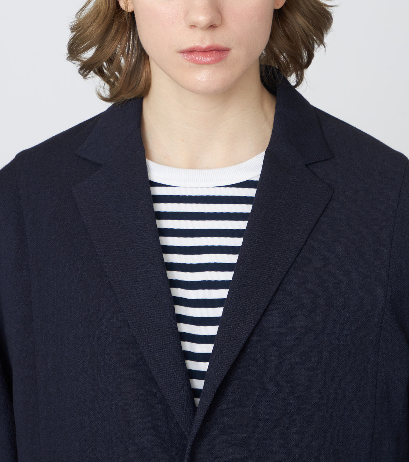 Wool Cotton Crepe Jacket