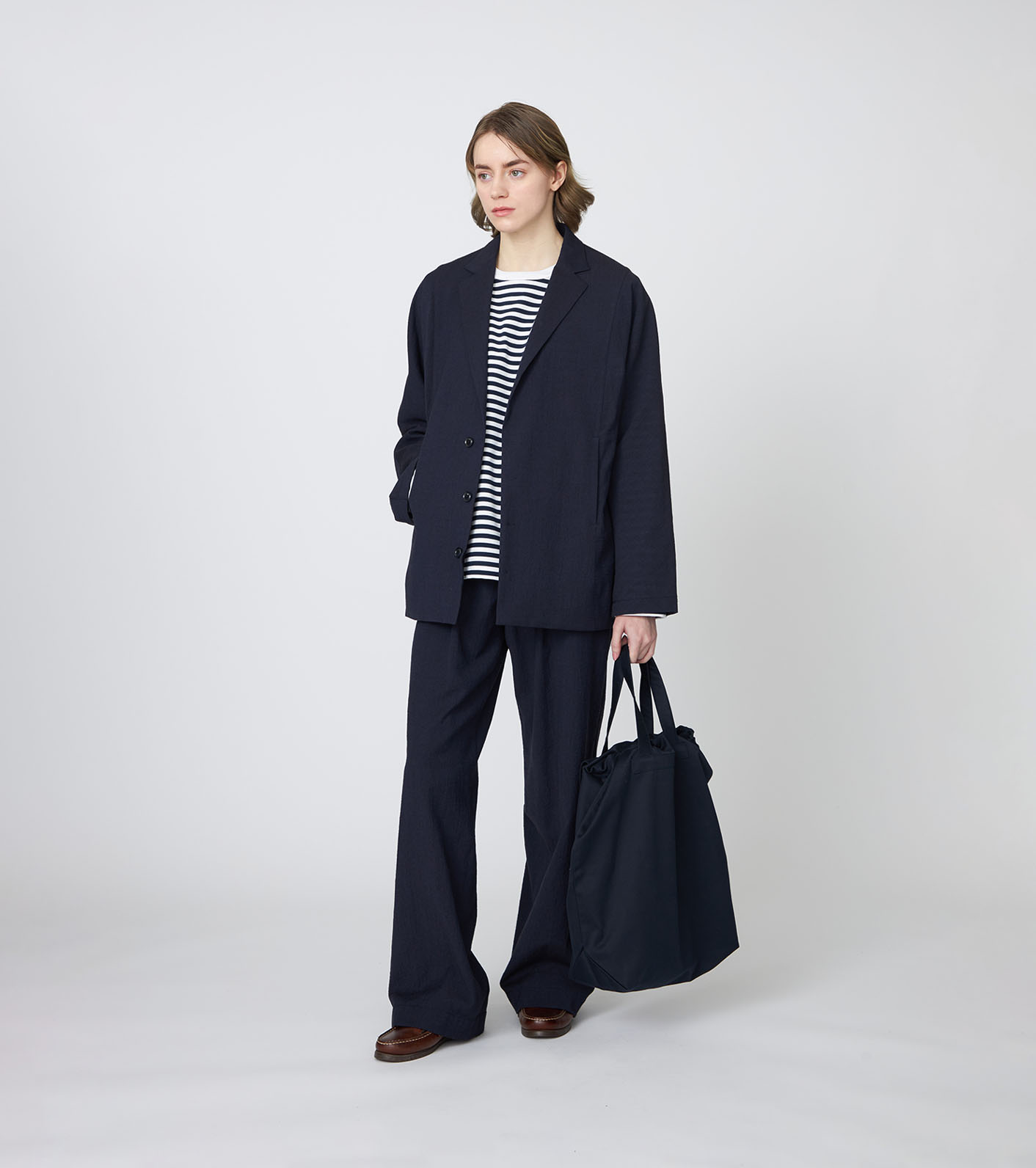 Wool Cotton Crepe Pants