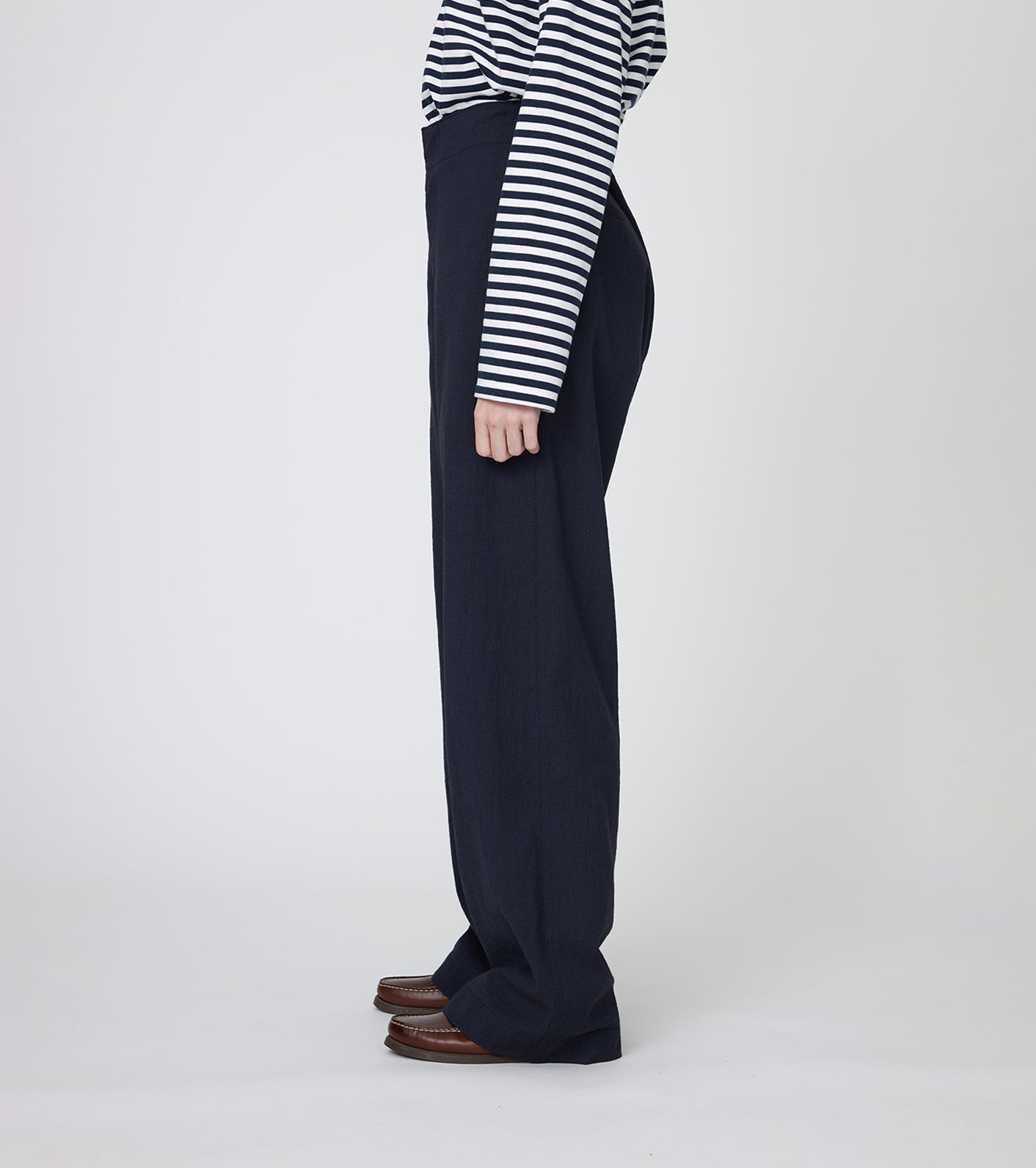 Wool Cotton Crepe Pants