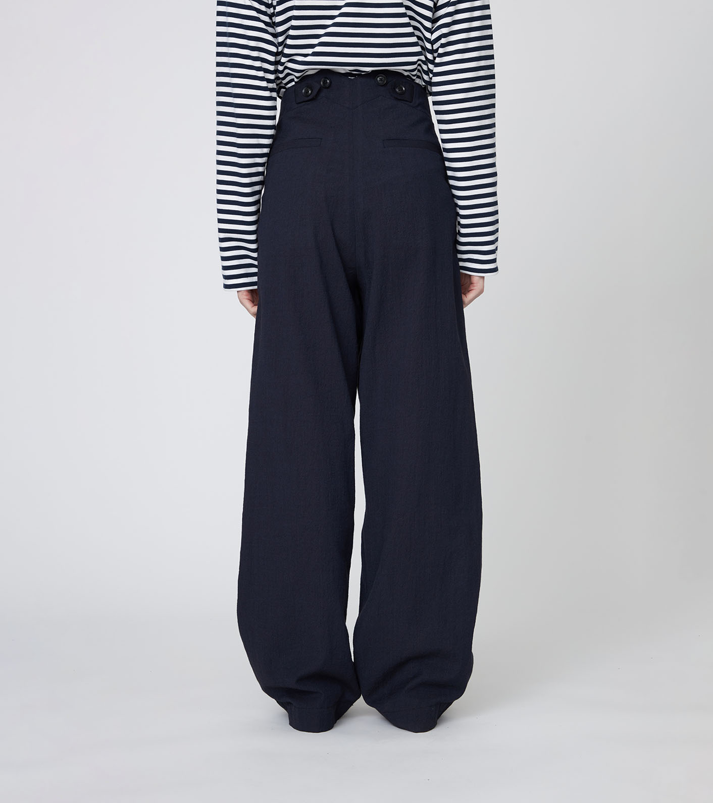Wool Cotton Crepe Pants