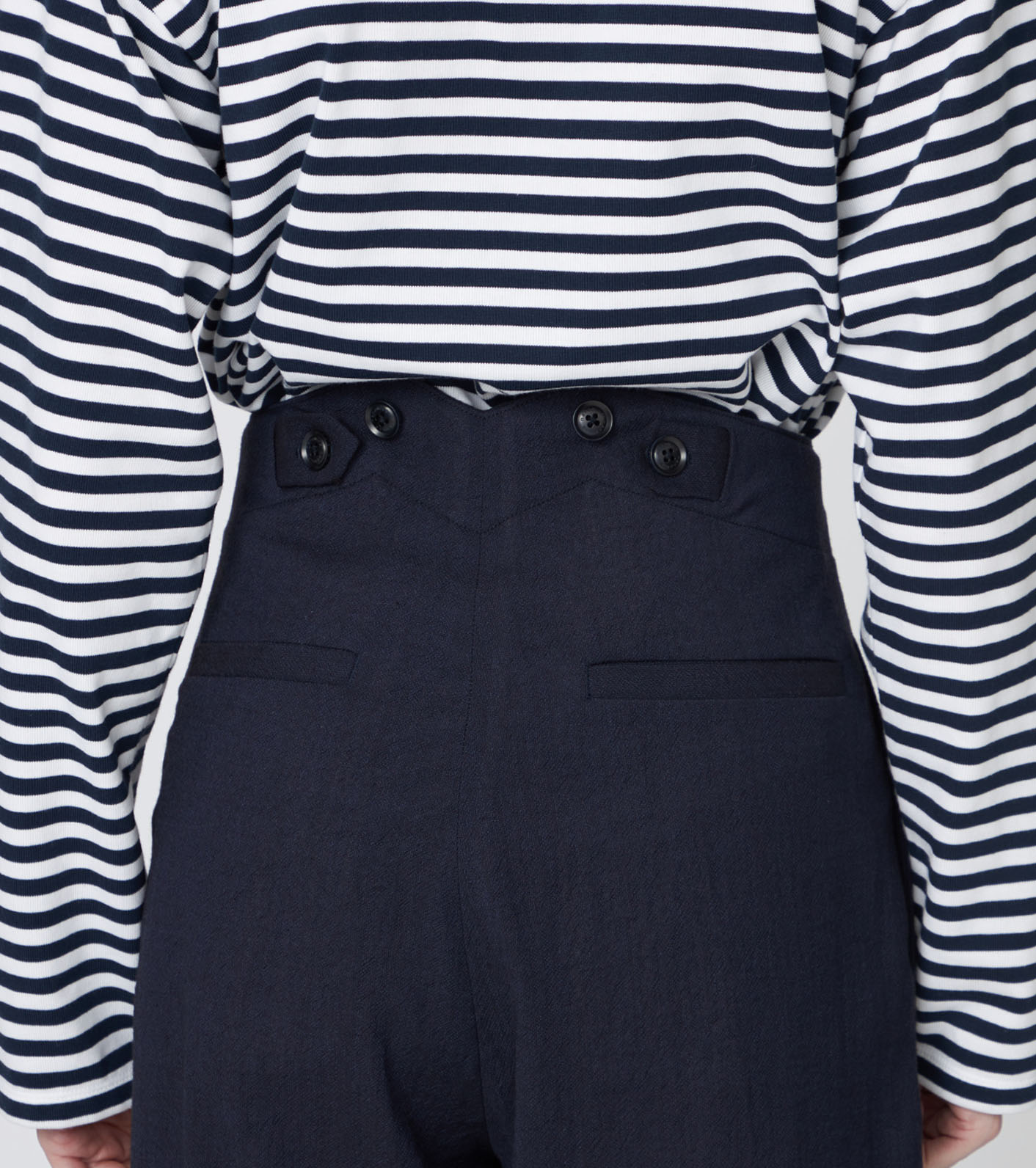 Wool Cotton Crepe Pants