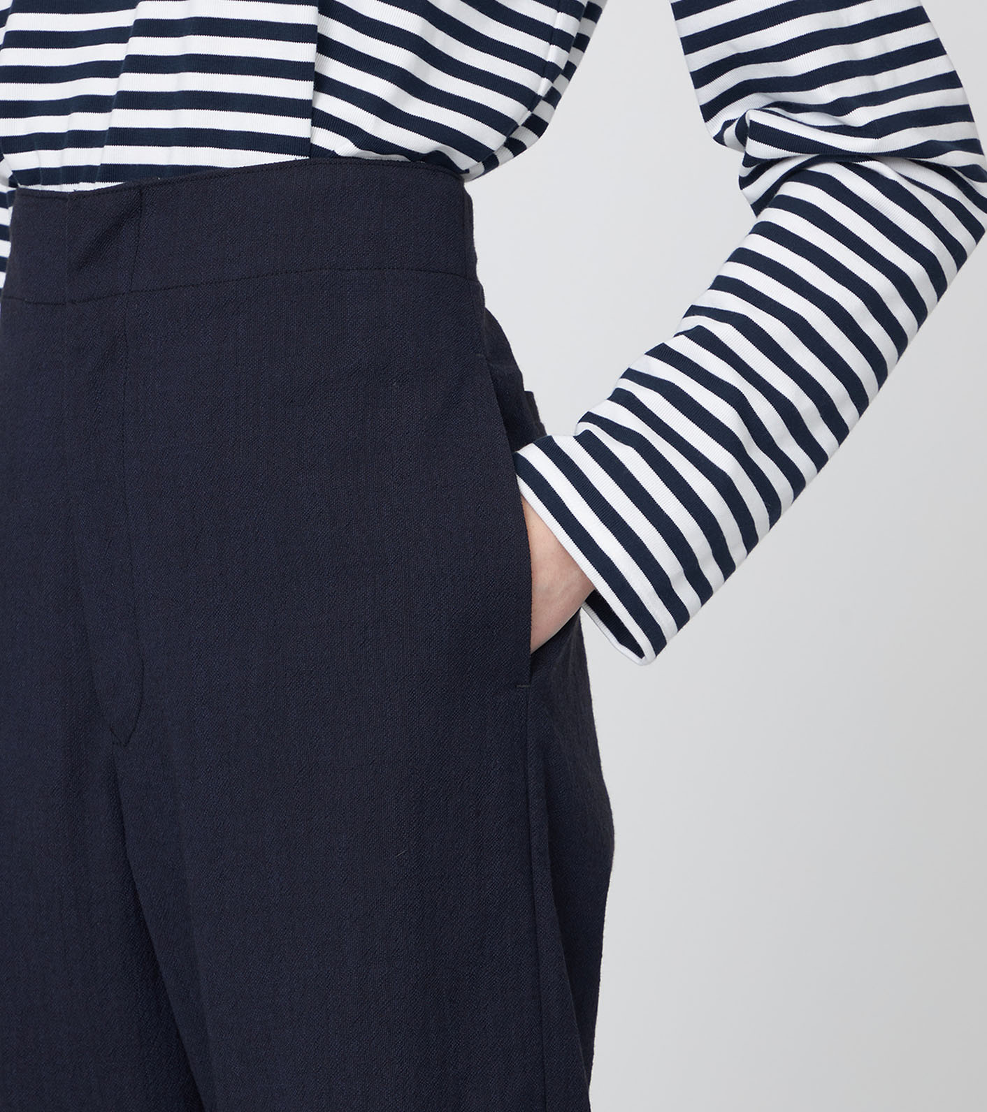 Wool Cotton Crepe Pants