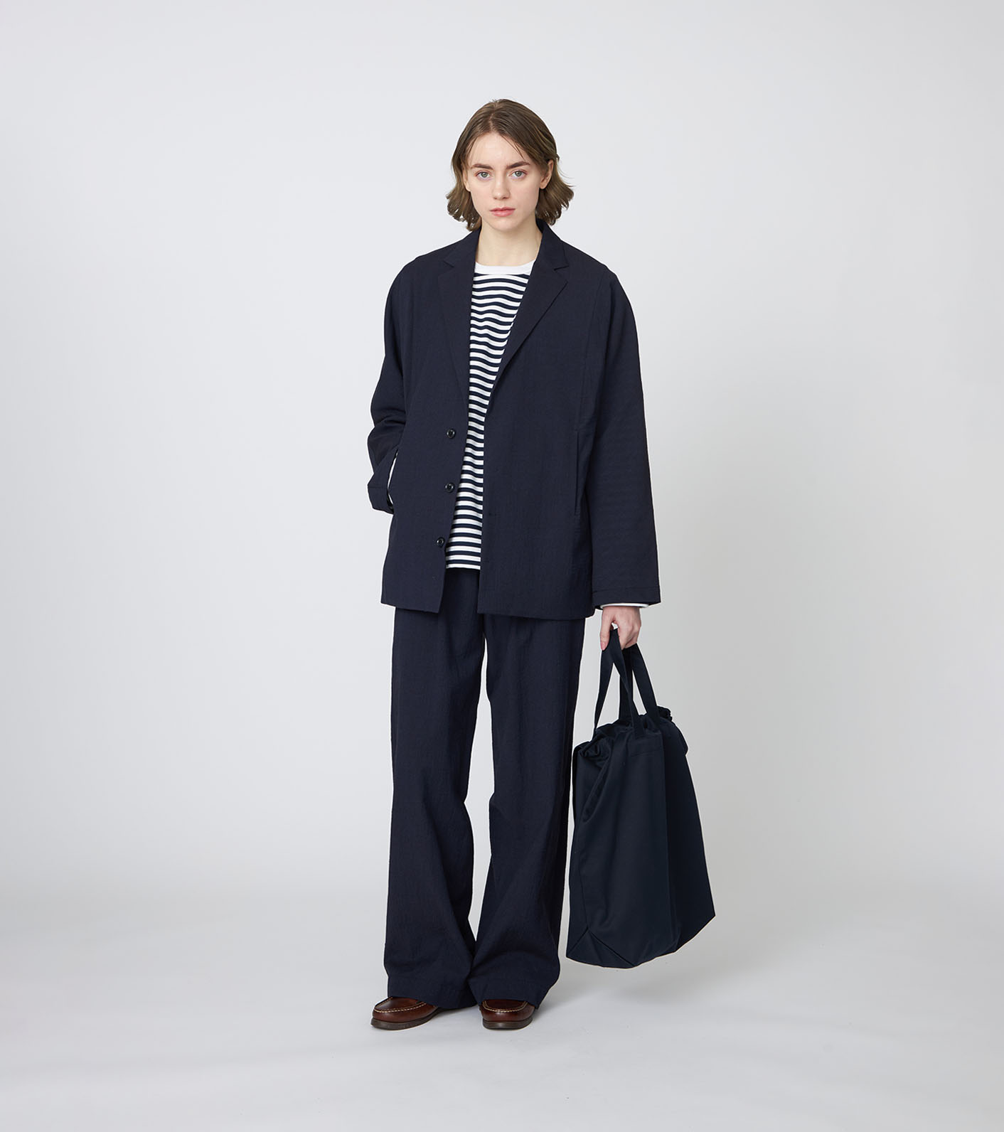 Wool Cotton Crepe Pants