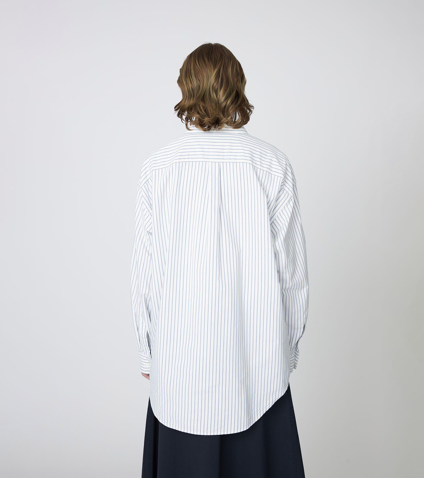 Button Down Stripe Wind Shirt