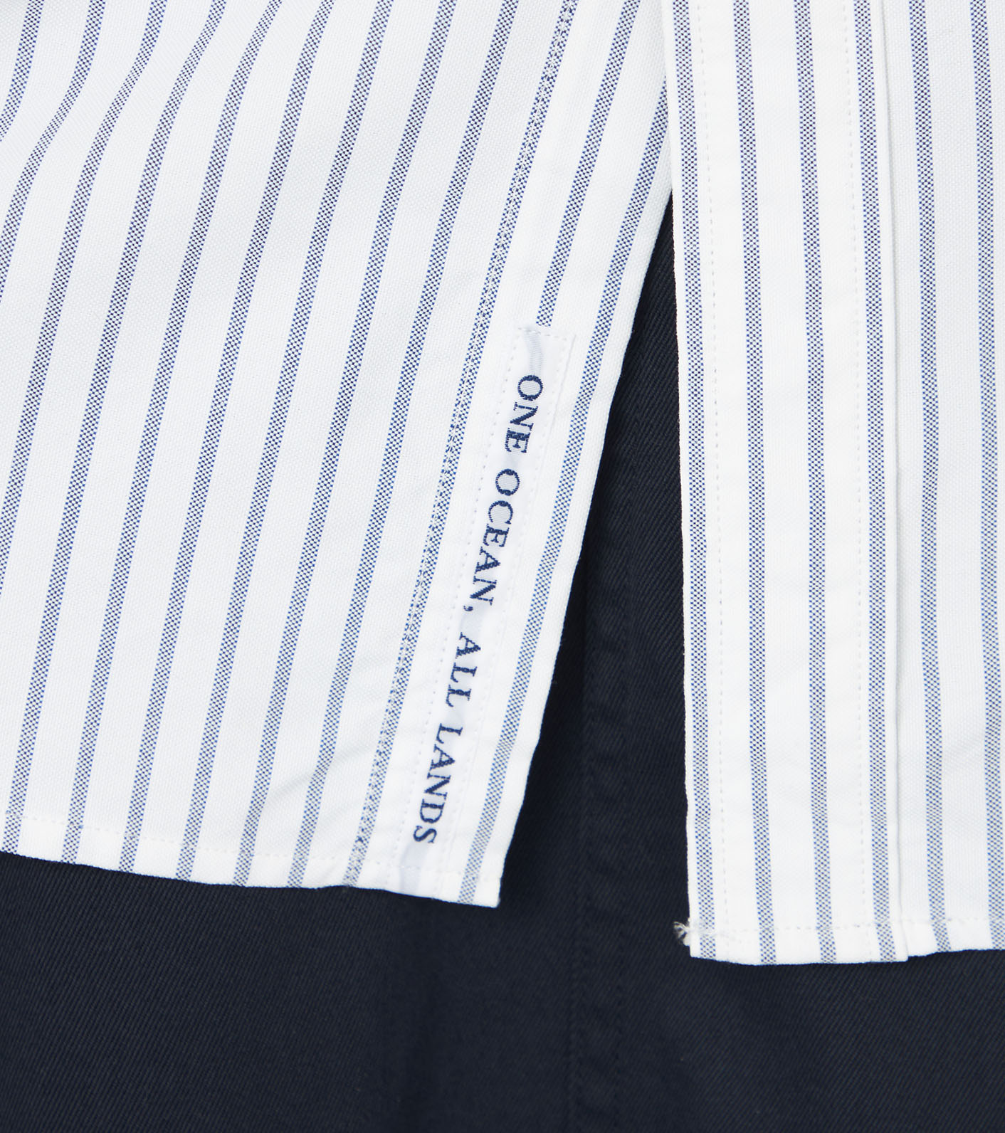 Button Down Stripe Wind Shirt
