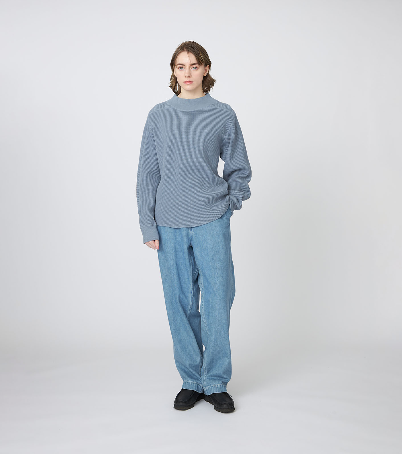 Mock Neck Thermal Sweat