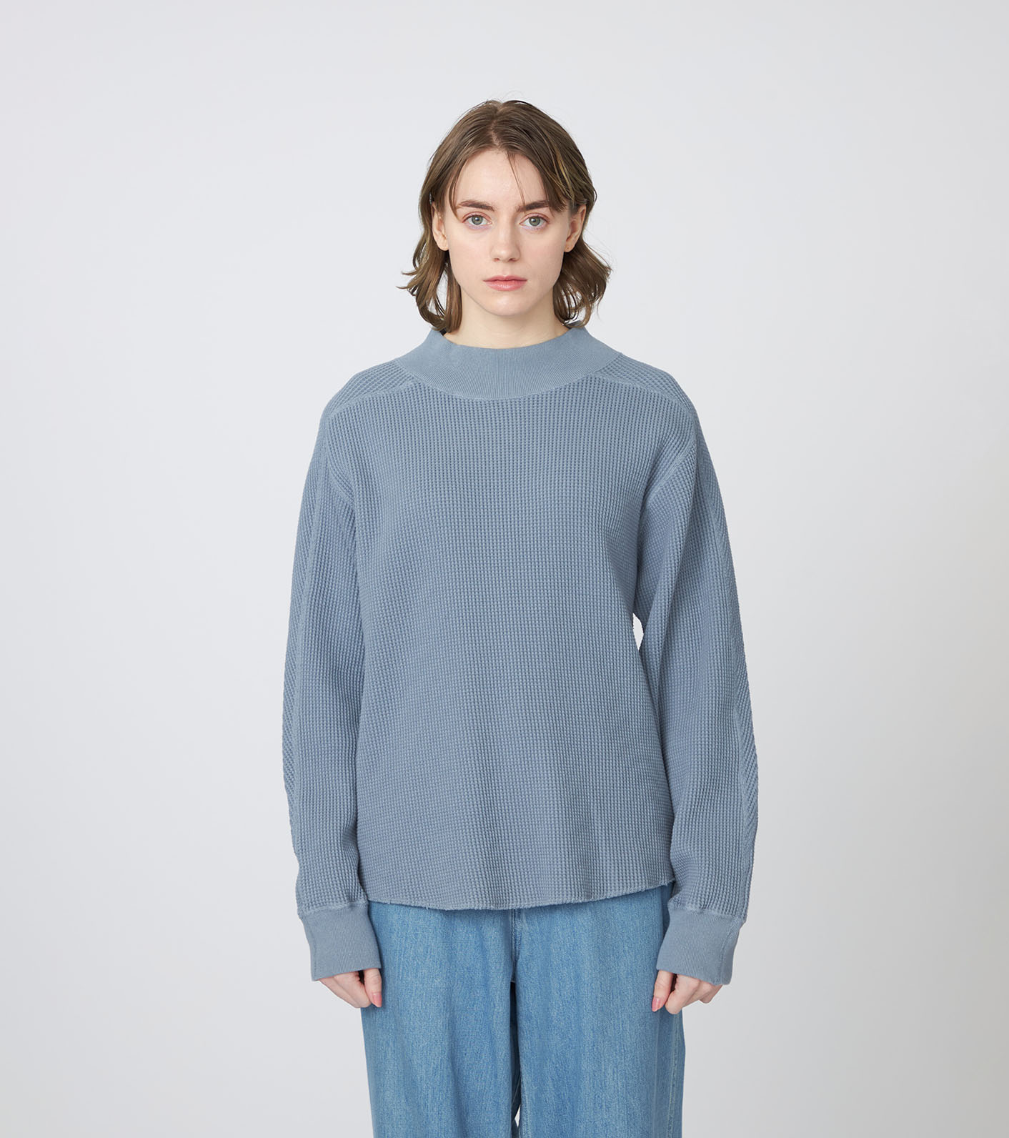 Mock Neck Thermal Sweat