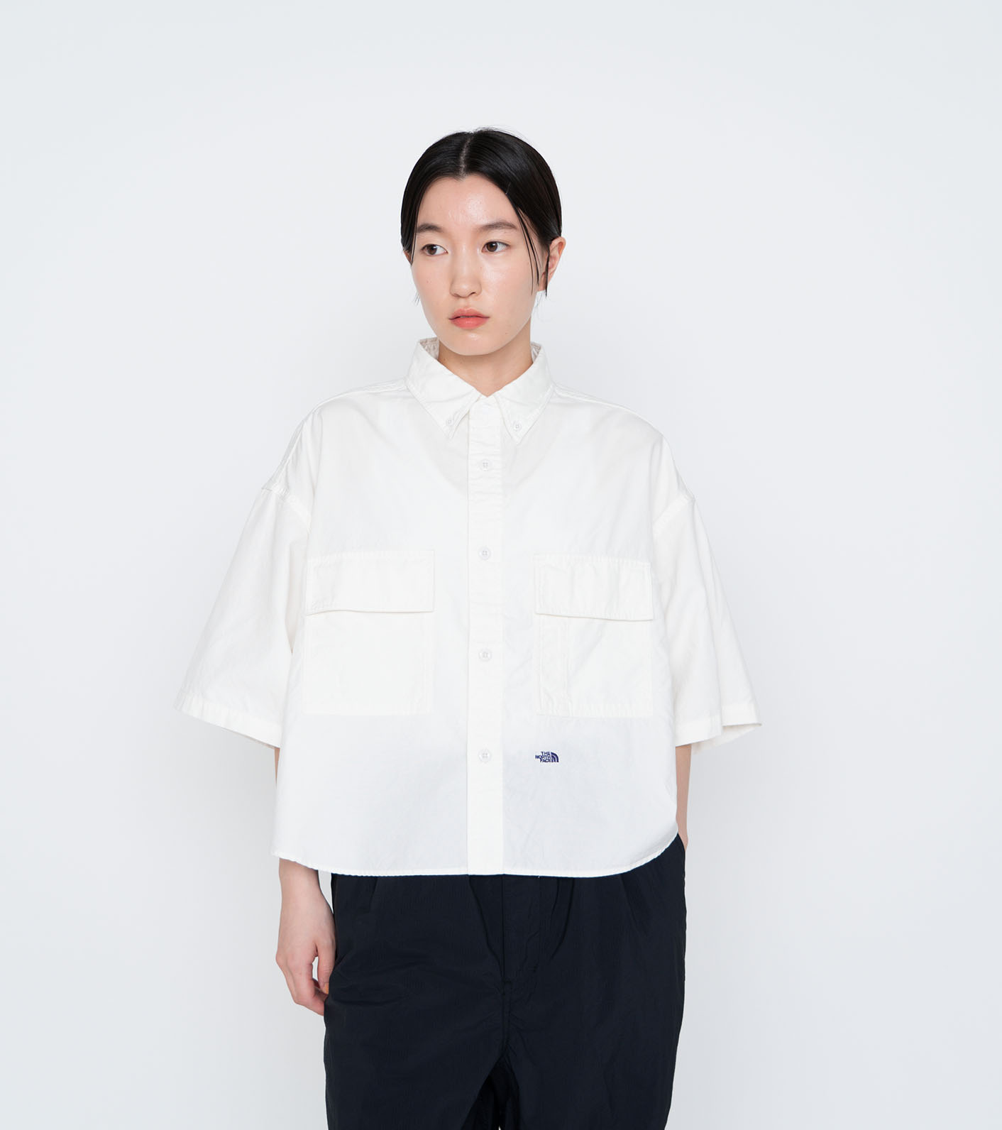 Button Down Field S/S Cropped Shirt