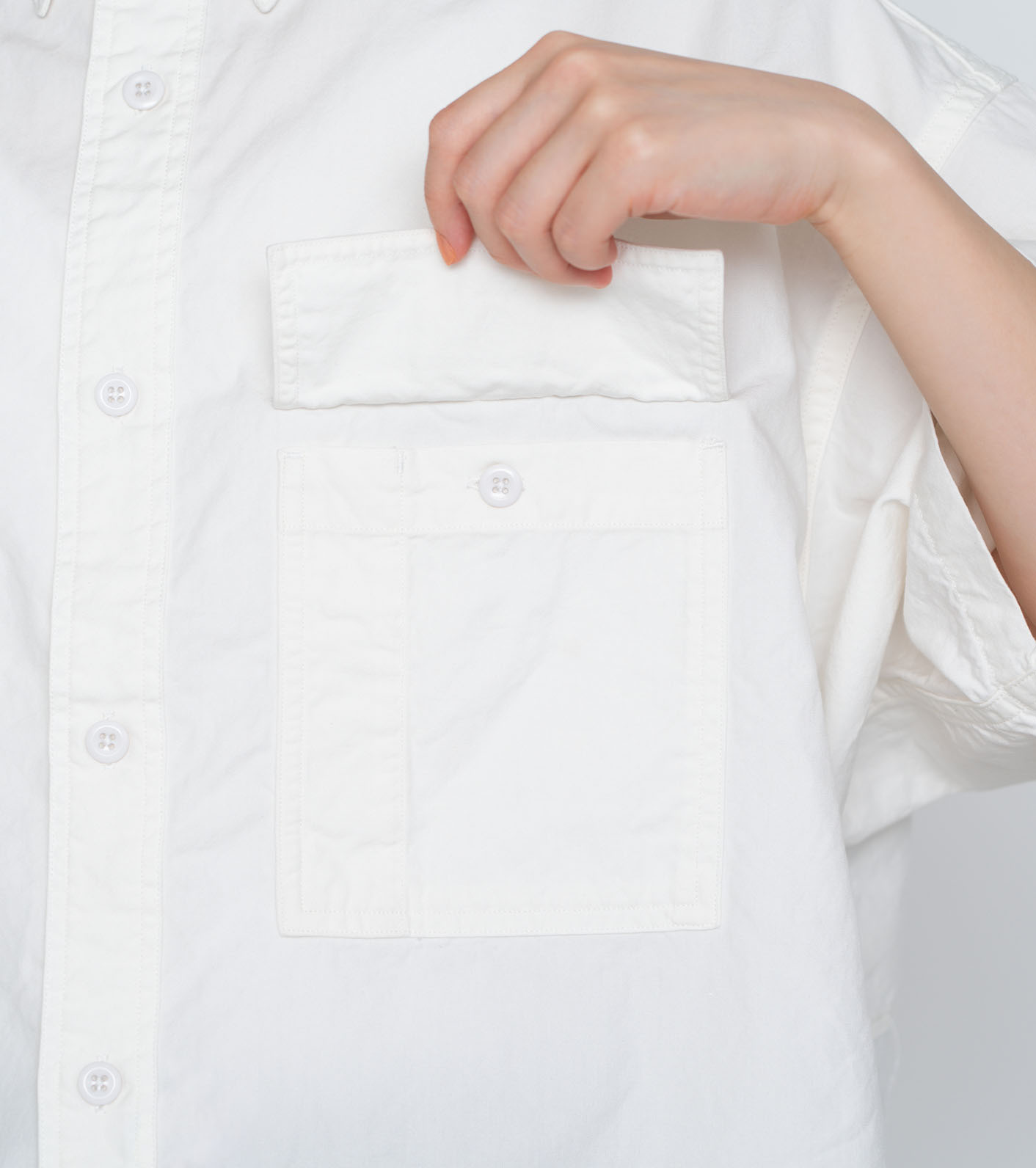 Button Down Field S/S Cropped Shirt